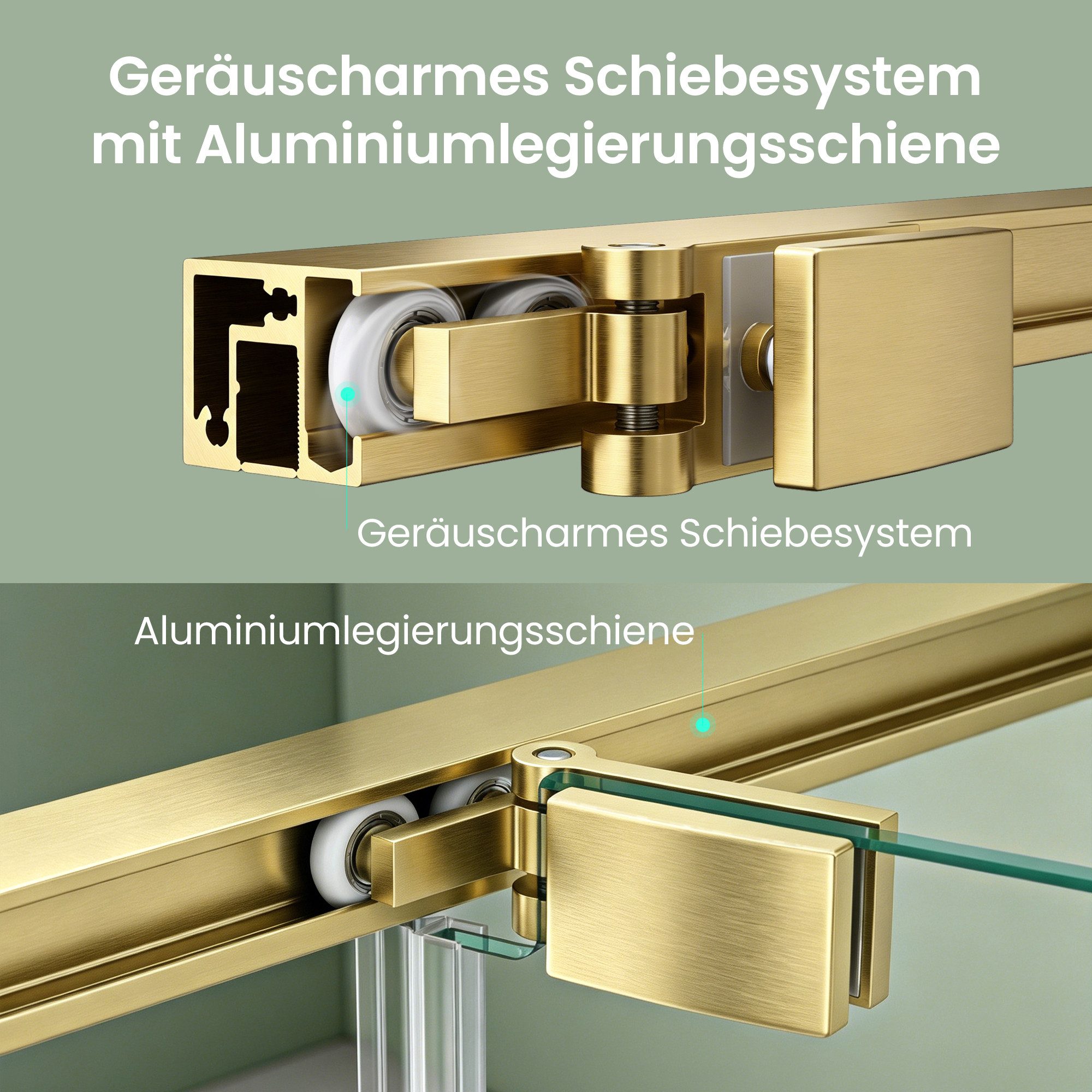 Mai & Mai Eckdusche Duschkabine Eckeinstieg mit Schiebetür nach innen 6 mm ESG Glas Rav69K, BxT: 75x75 cm, ESG-Sicherheitsglas, zuverlässige Rundum-Abdichtung,o – Bild 3 von 5