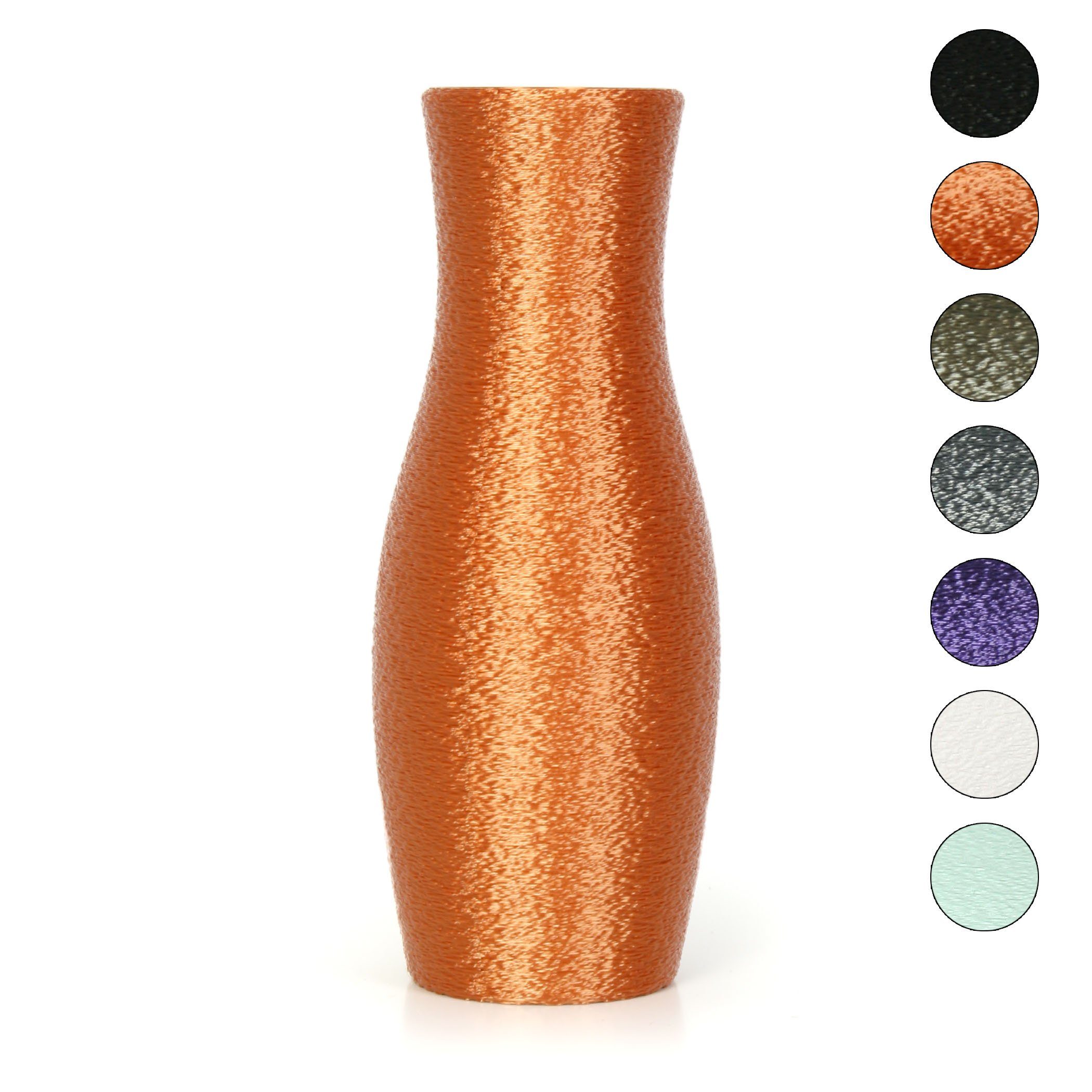 Kreative Feder Dekovase Designer Vase – Dekorative Blumenvase aus Bio-Kunststoff, aus nachwachsenden Rohstoffen; wasserdicht & bruchsicher Bronze | Dekovasen