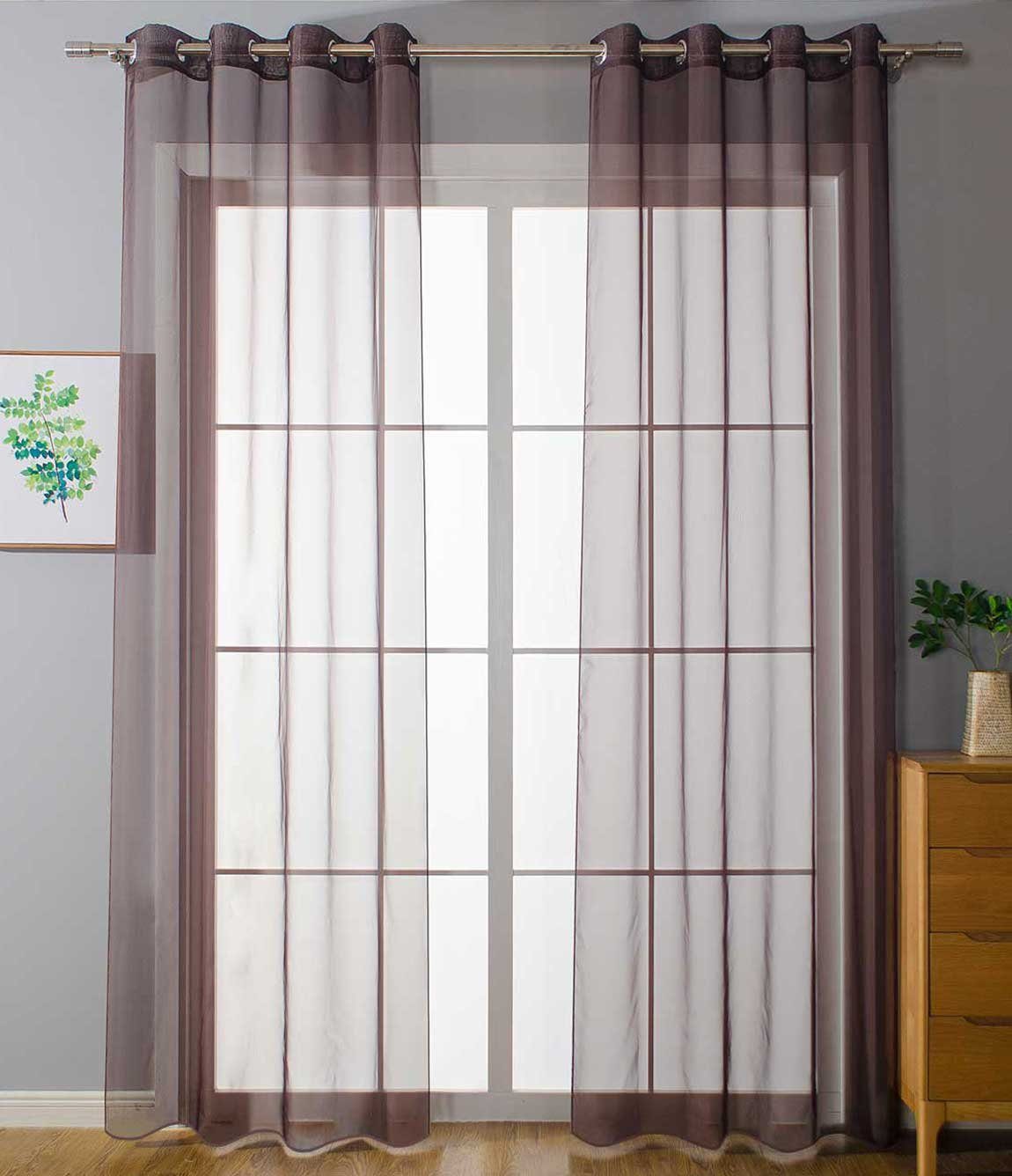 Gardinenbox Gardine (2 St), Ösen, transparent, Voile, Ösenvorhänge Voile »U günstig online kaufen