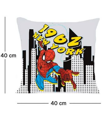 JACK Dekokissen 40x40cm Spider-Man inkl. Füllung Marvel Disney, Superheld, kuschelig weiche Qualität