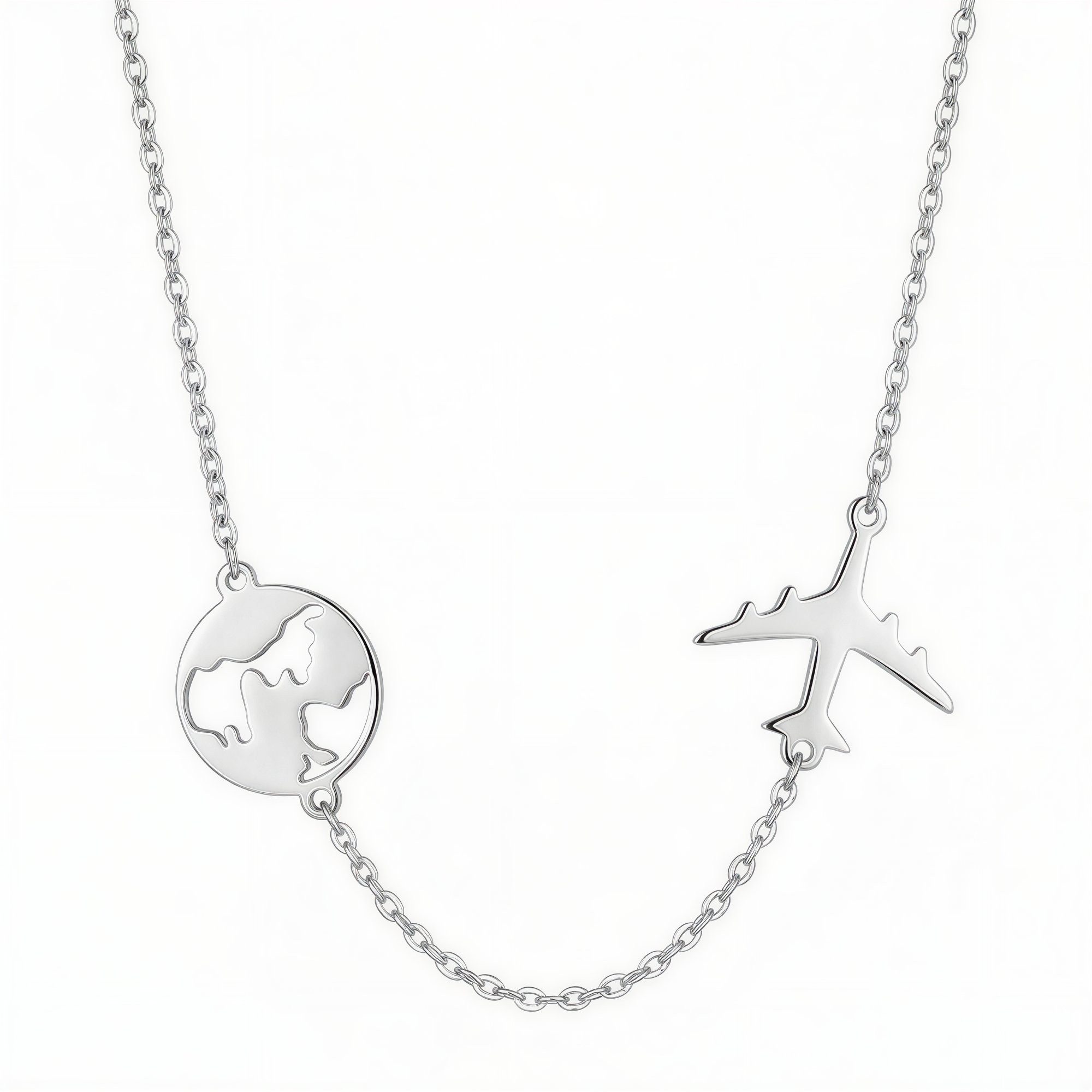 Sofia Milani Kette mit Anhänger Weltkarte, 925 Silber Damen Schmuck - N0437 günstig online kaufen