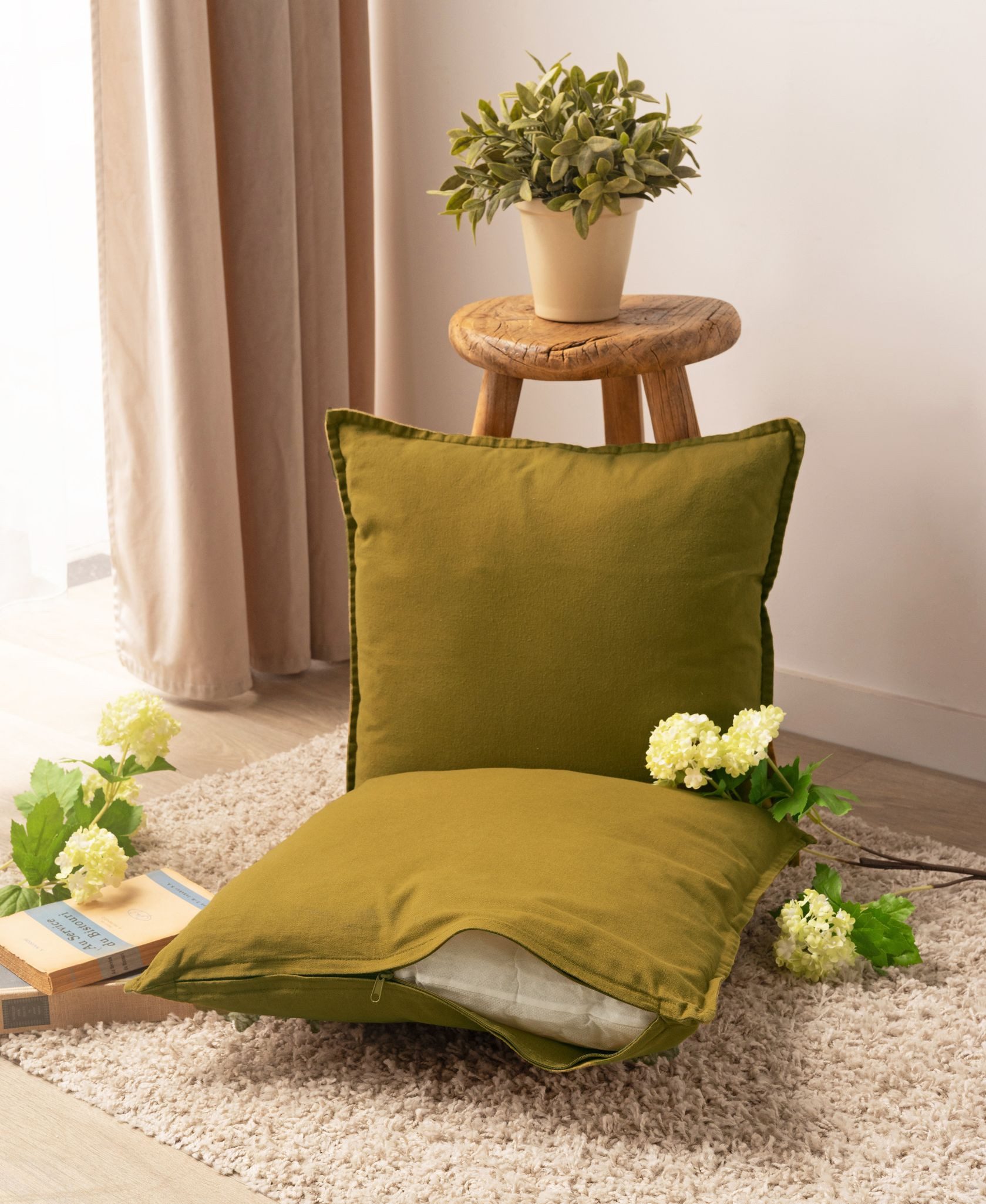 JACK Kissenbezüge 45x45cm 2er Set Kissenhülle Leinenoptik Mistral, (2 Stück günstig online kaufen