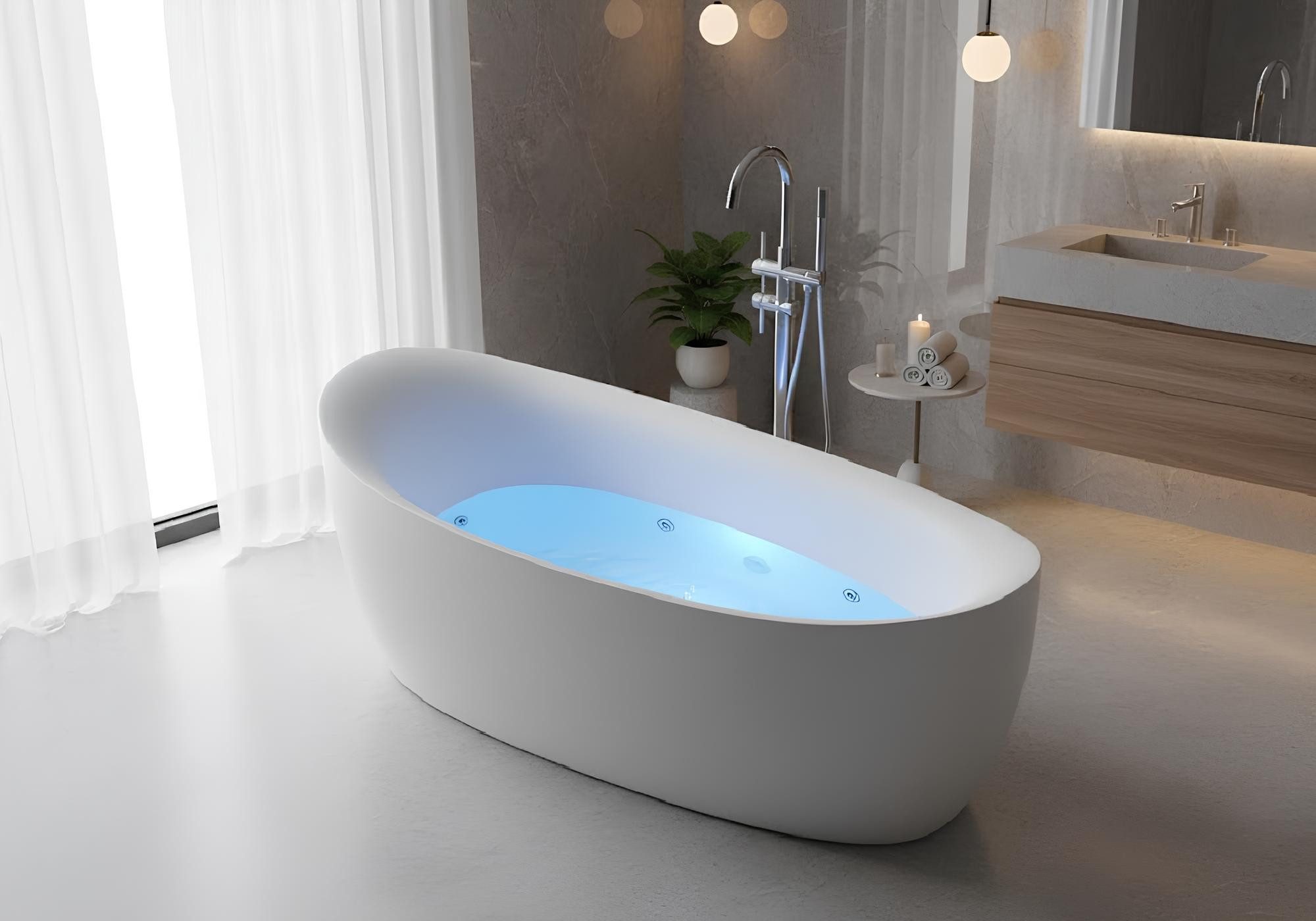 JVmoebel Whirlpool-Badewanne Indoor Whirlpool Badewanne Whirlwanne Home Eckbadewanne Sofort, (1-tlg)