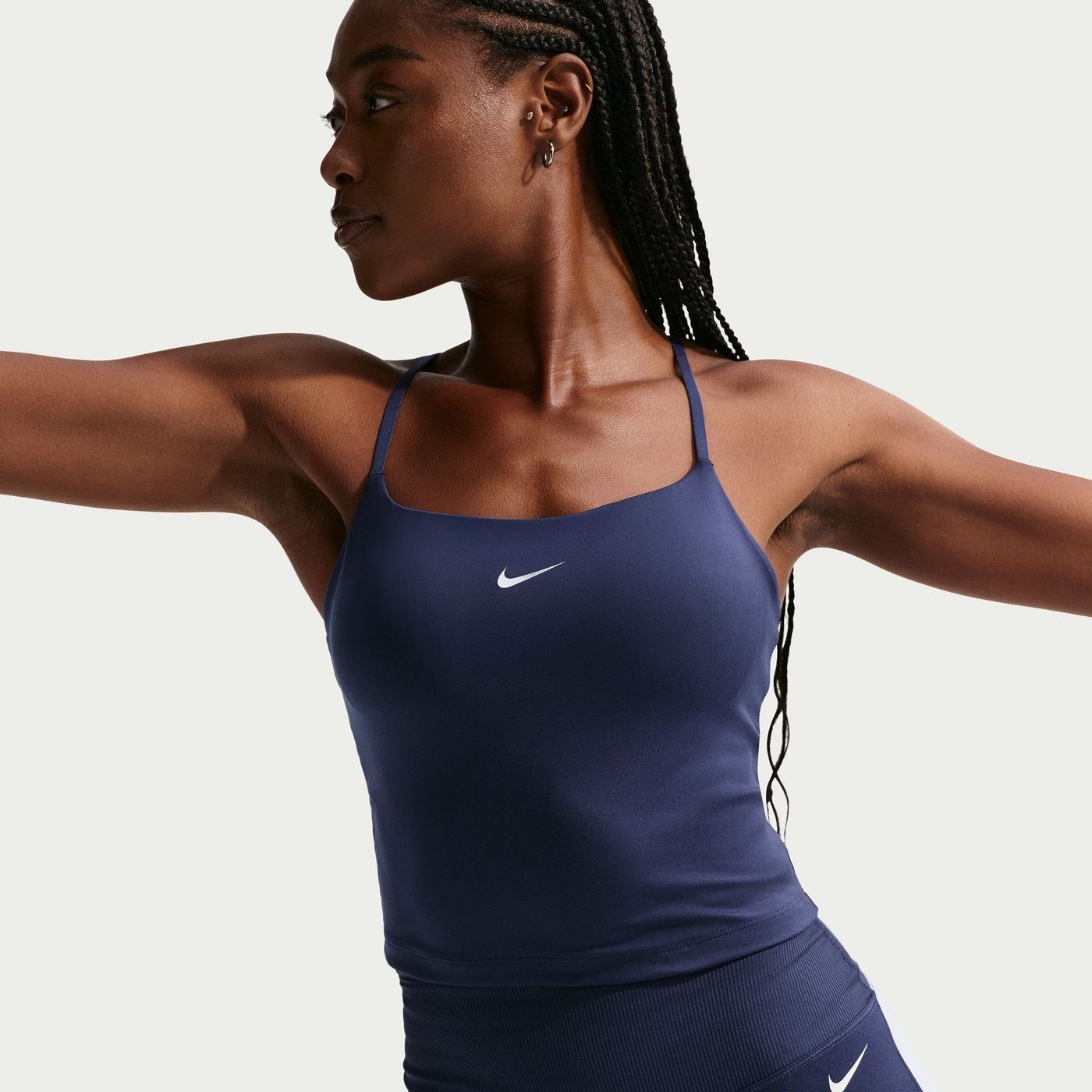 Nike Tanktop W NK ONE DF BRA TANK MIDNIGHT NAVY/WHITE – Bild 3 von 5