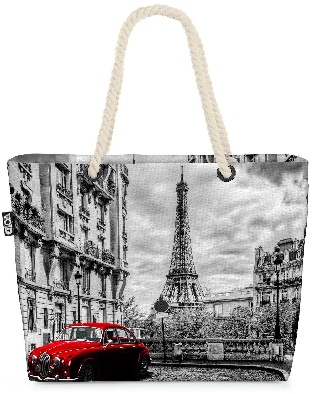 VOID Strandtasche (1-tlg), Paris Eiffelturm Oldtimer Paris Eiffelturm Oldtimer Seine Stadt Liebe