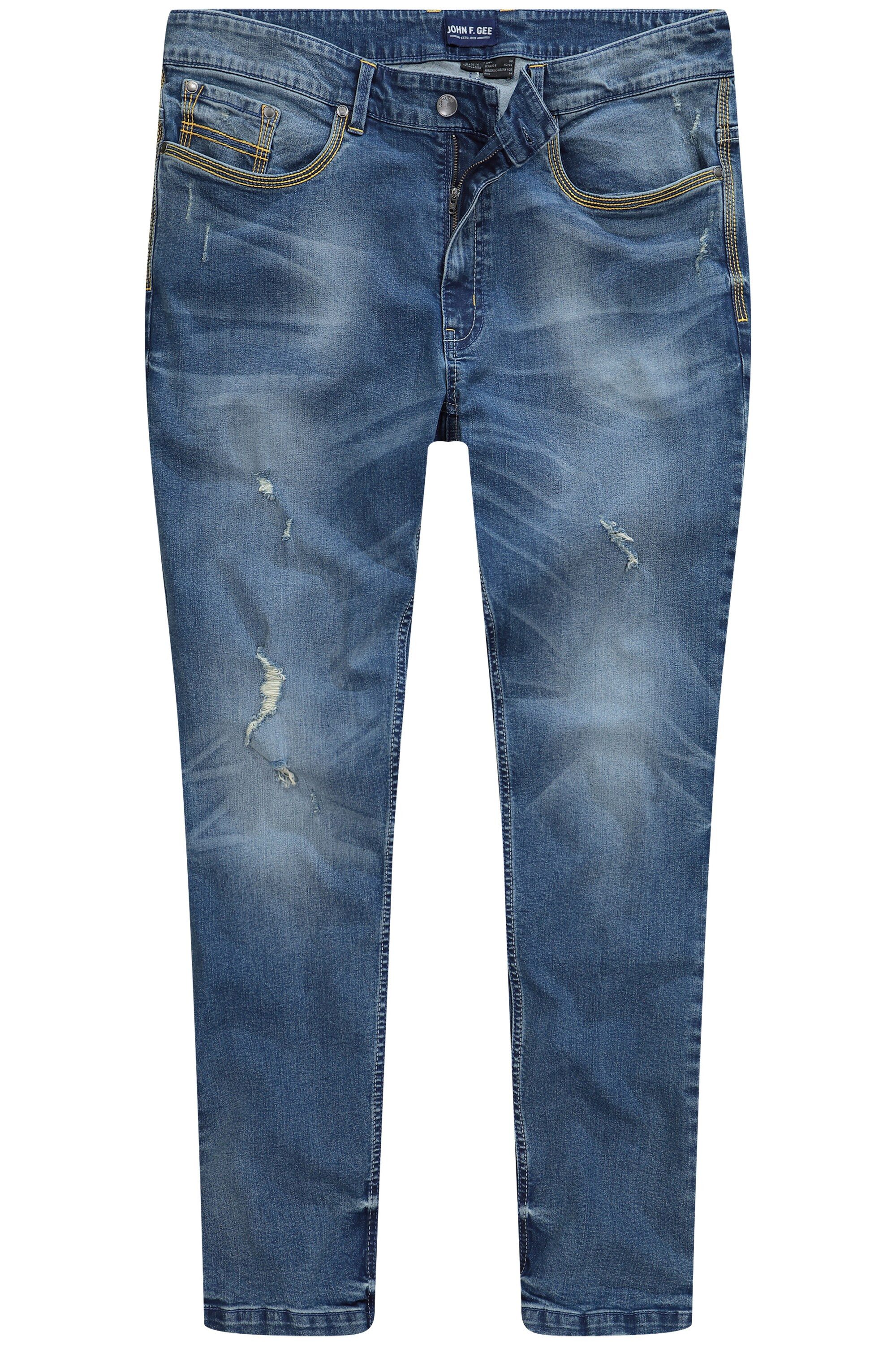 John F. Gee 5-Pocket-Jeans Jeans Kontraste 5-Pocket günstig online kaufen