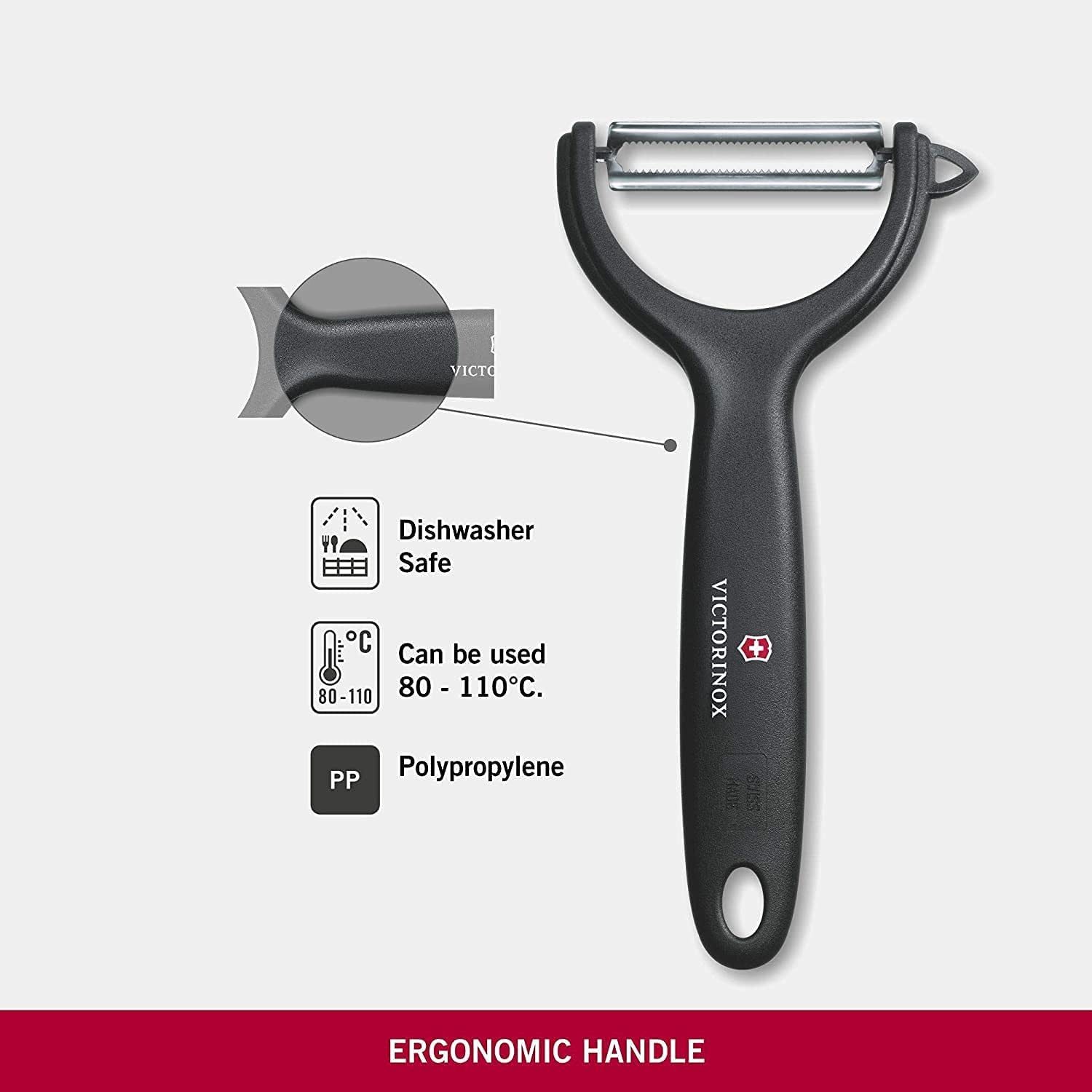 Victorinox Spargelschäler Universalschäler, extra scharfe Zackenschliffklinge, ergonomisch zwe, ischneidig, Limited Edition Hellgelb