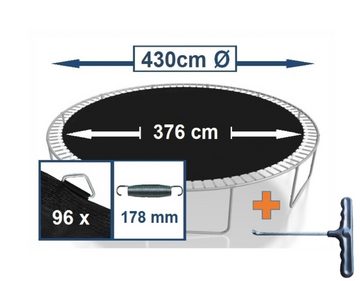 walexo Gartentrampolin Sprungtuch Ø 430 cm 96 Ösen (Federn 17,8 cm), (1, Sprungtuch inclusive Federspanner)