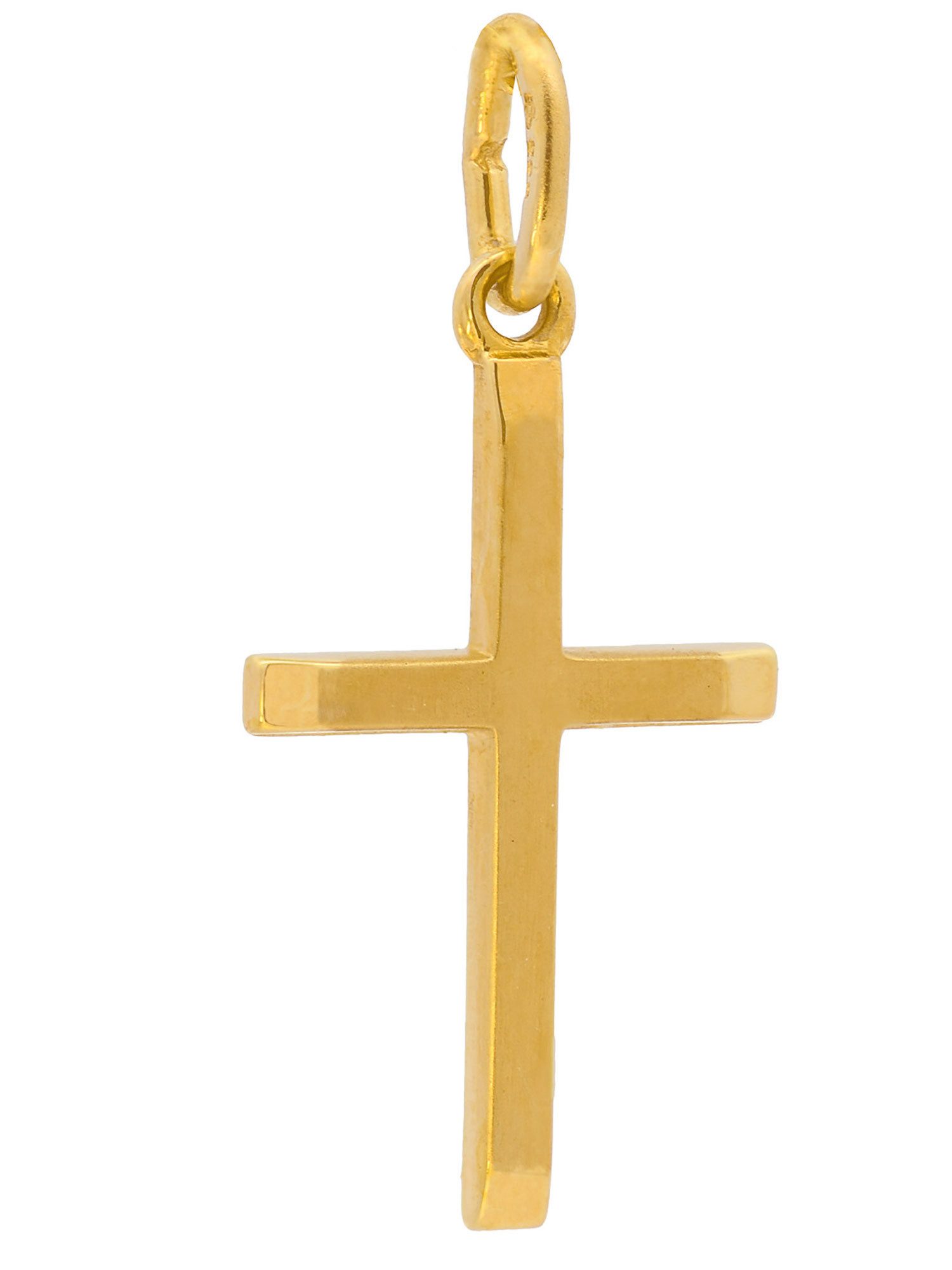 Kettenanhänger Kettenanhänger Gold Anhänger Kreuz massiv 333 - 8 Karat Gold