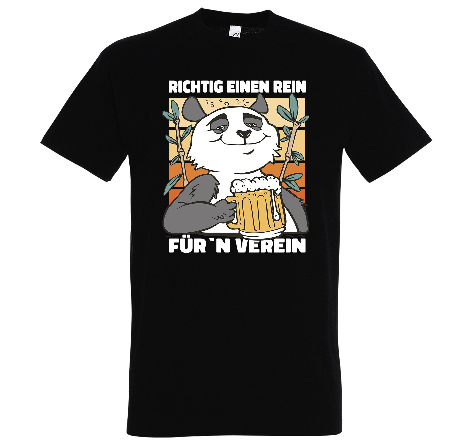 Youth Designz T-Shirt "Richtig Ein Rein, Für´n Verein" Herren Shirt mit trendigem Frontprint Schwarz