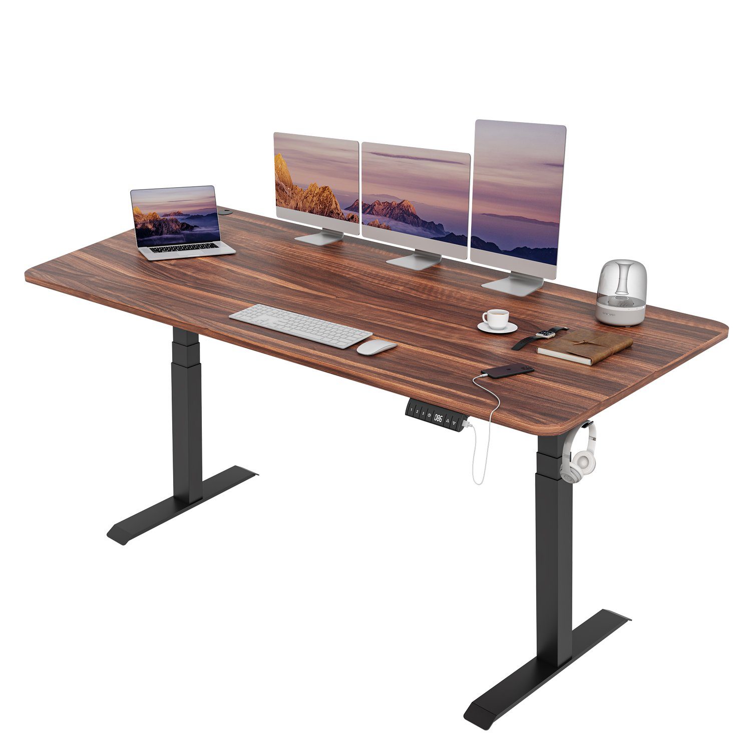 HOMALL Schreibtisch Höhenverstellbar Höhe 160*80/180*80cm mit günstig online kaufen