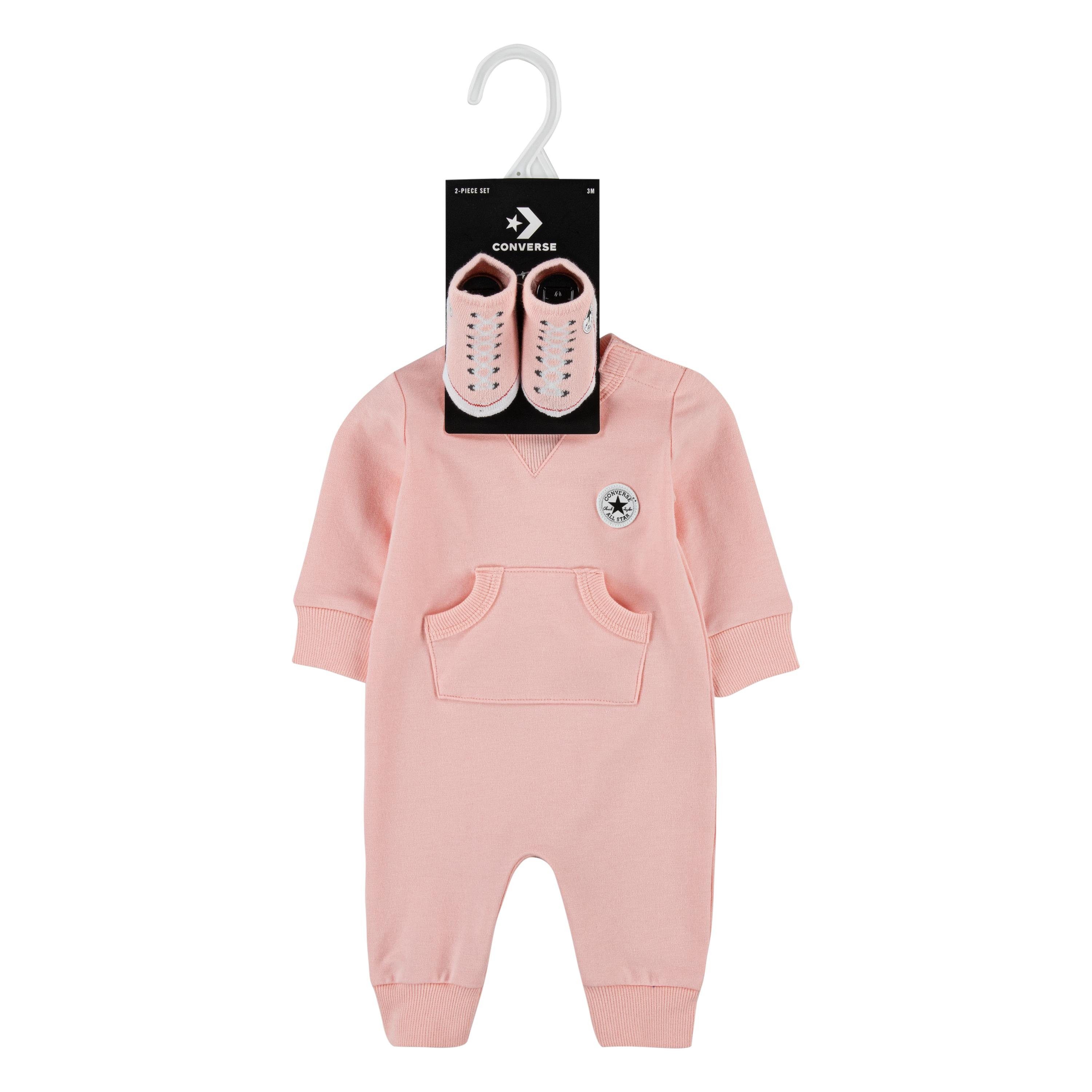 (Set) CHUCK LIL W/ rosa COVERALL BOOTIE S Strampler SOCK Converse