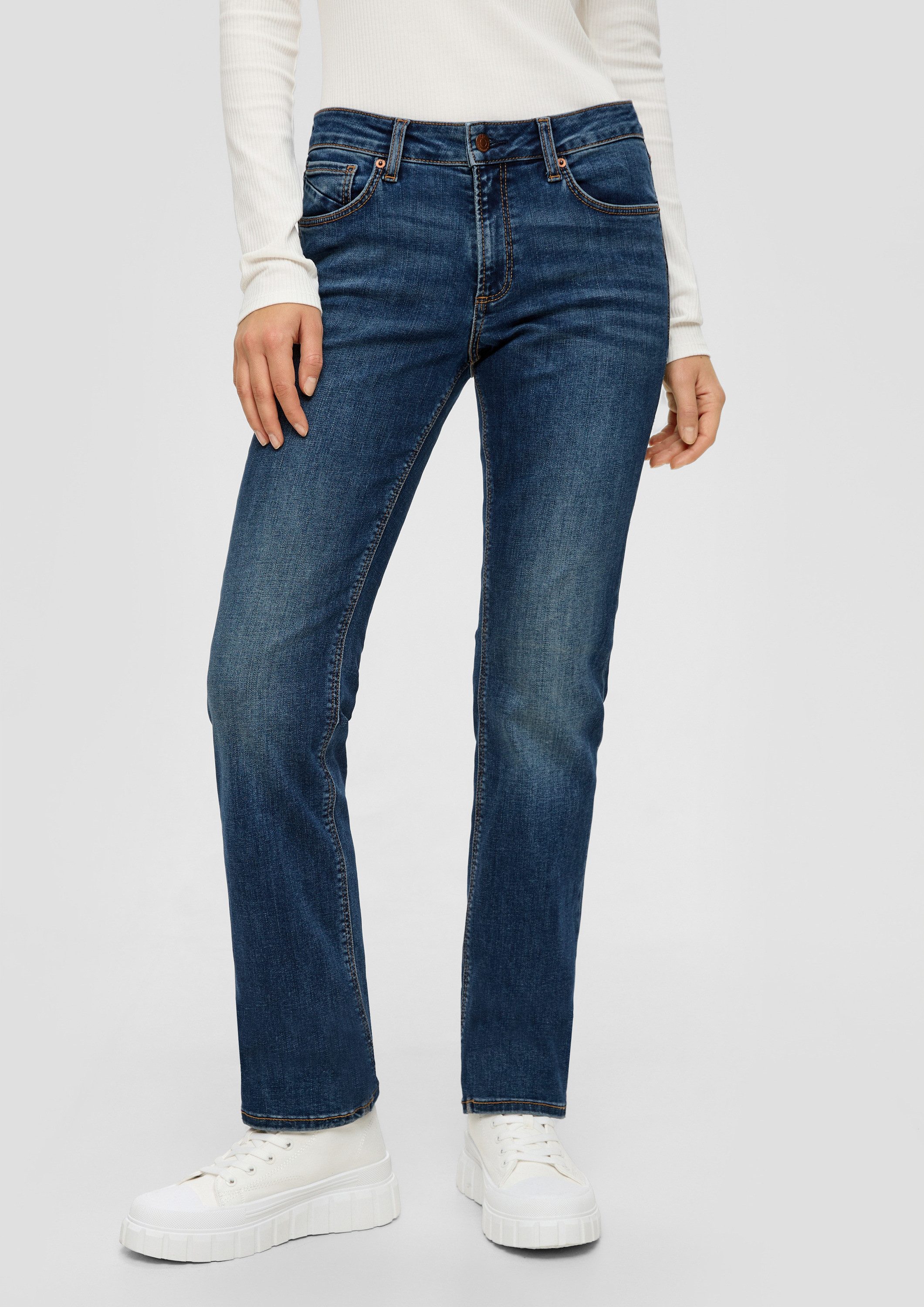 QS Regular-fit-Jeans Jeans-Hose CATIE Jeans Catie / Slim Fit / Mid Rise / Straight Leg
