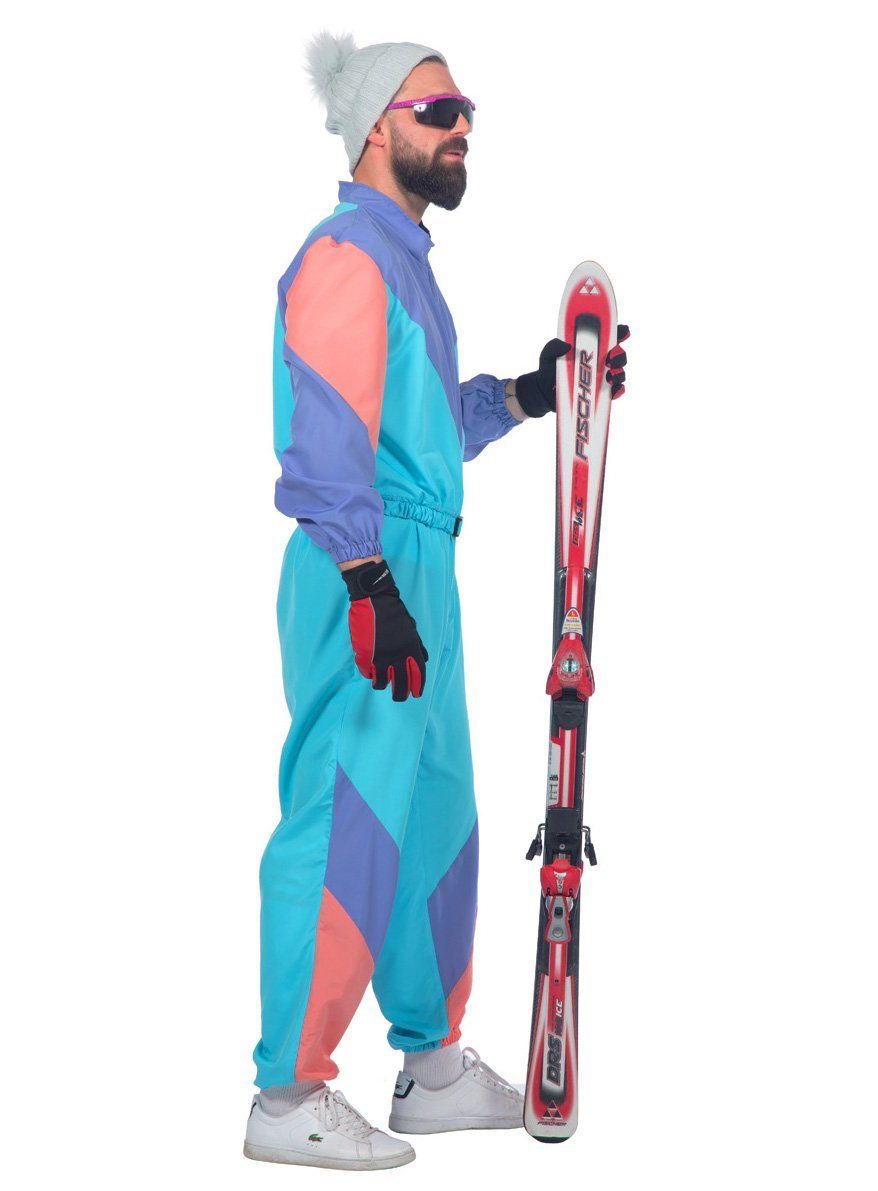 Metamorph Kostüm 80er Skianzug - Karneval Faschingskostüm Herren, Für Skihaserl und Pistenkönige: ein Traum in Pastell!