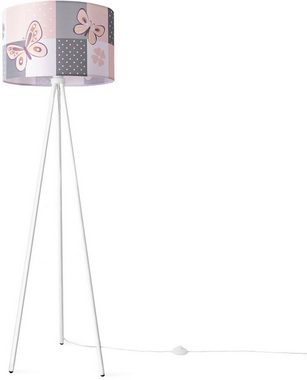 Paco Home Stehlampe Trina Cosmo, ohne Leuchtmittel, Lampe Kinderzimmer Kinderlampe Babyzimmer E27 Schmetterling Blumen