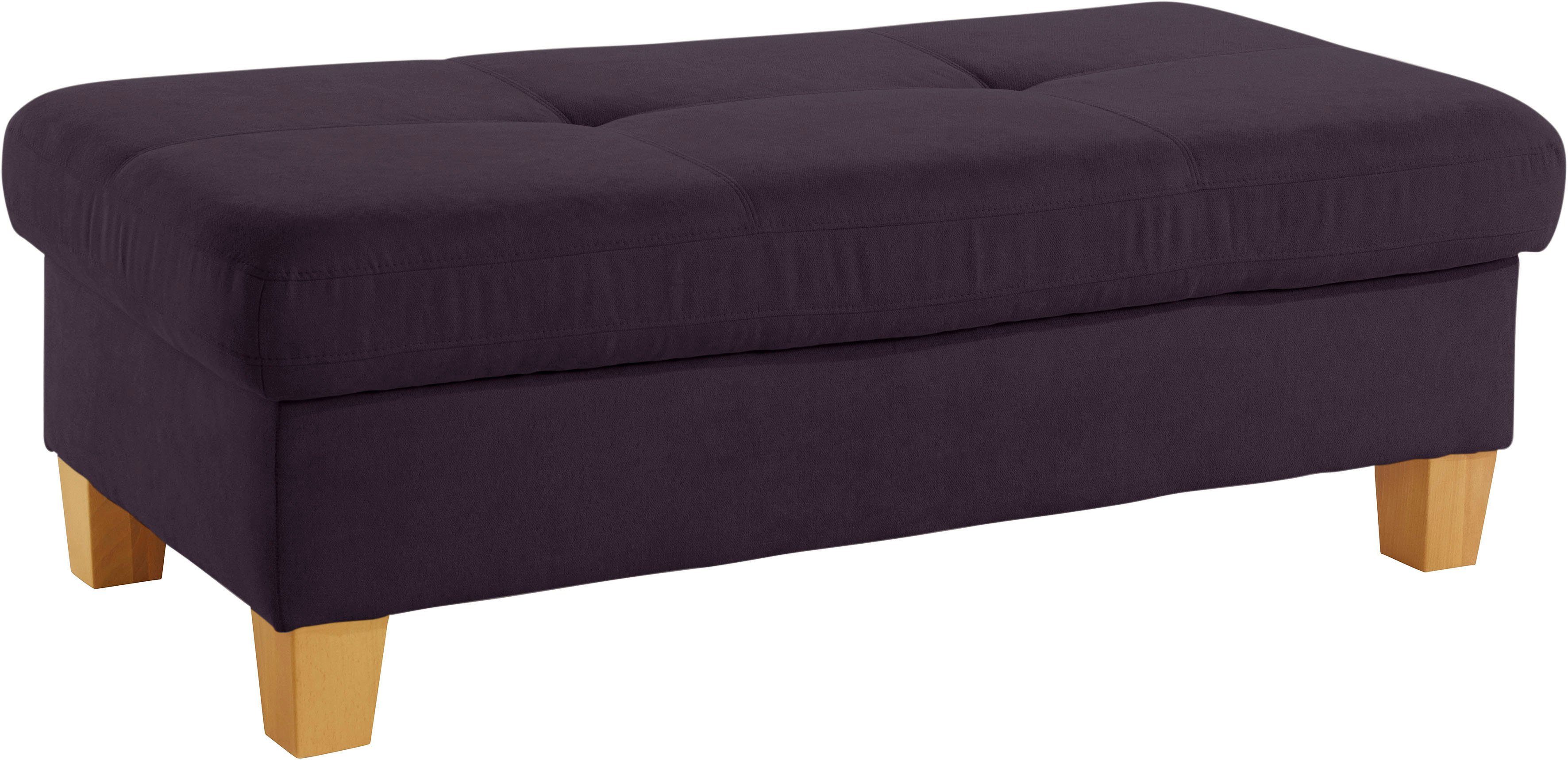 exxpo - sofa fashion Hocker Enya Bankhocker mit Staufach unter der Sitzfläche, schöne Detailverarbeitung