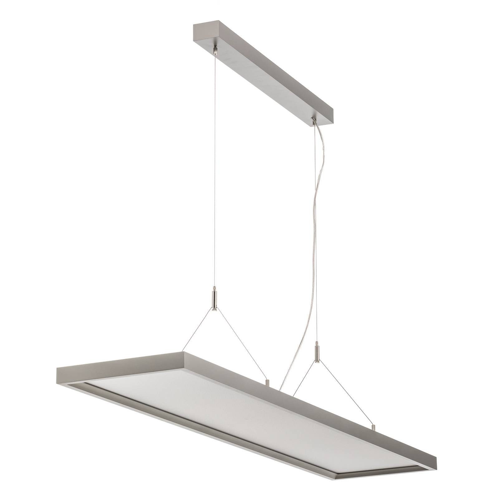 Arcchio Hängeleuchte Dorean, dimmbar, LED-Leuchtmittel fest verbaut, universalweiß, Modern, Metall, Kunststoff, silber, 2 flammig, inkl. Leuchtmittel