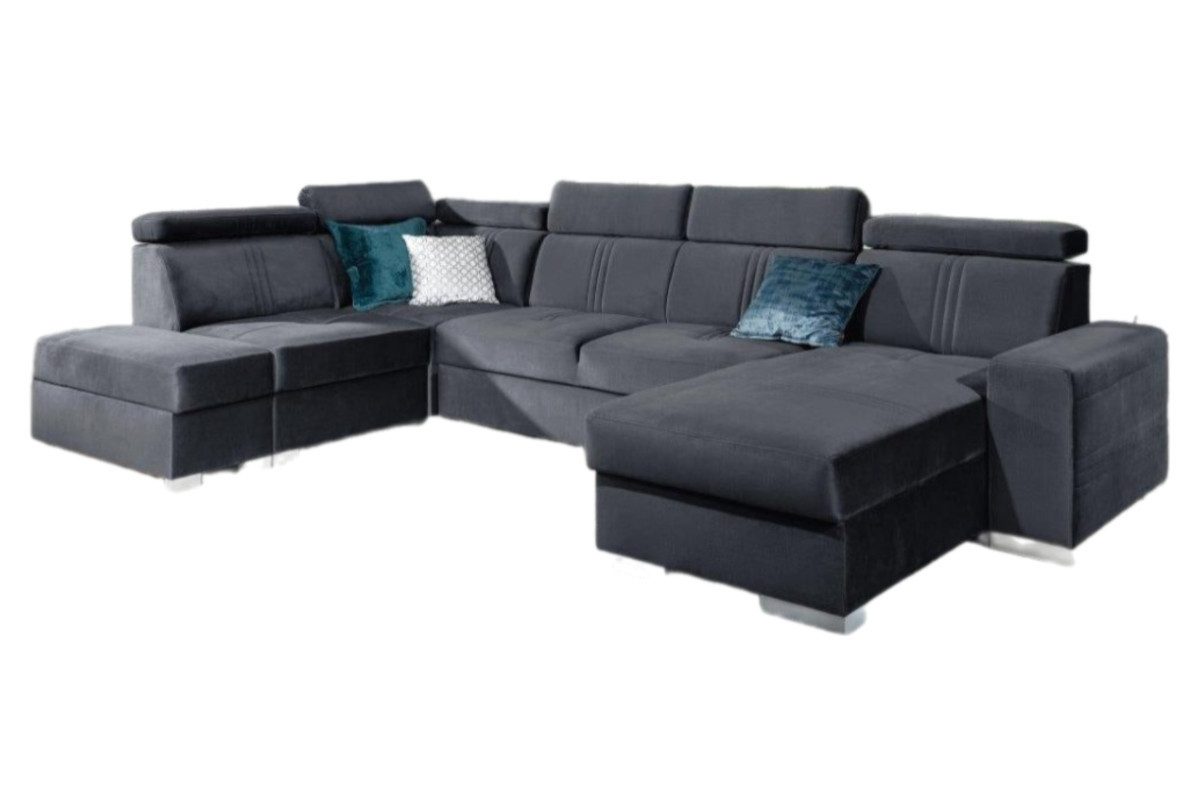 Luxusbetten24 Schlafsofa Designer Sofa Leandro U, mit USB, Schlaf- und Klap günstig online kaufen