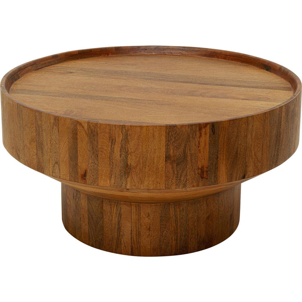 Kare Design Couchtisch Tessa, Massivholz, Ø80cm