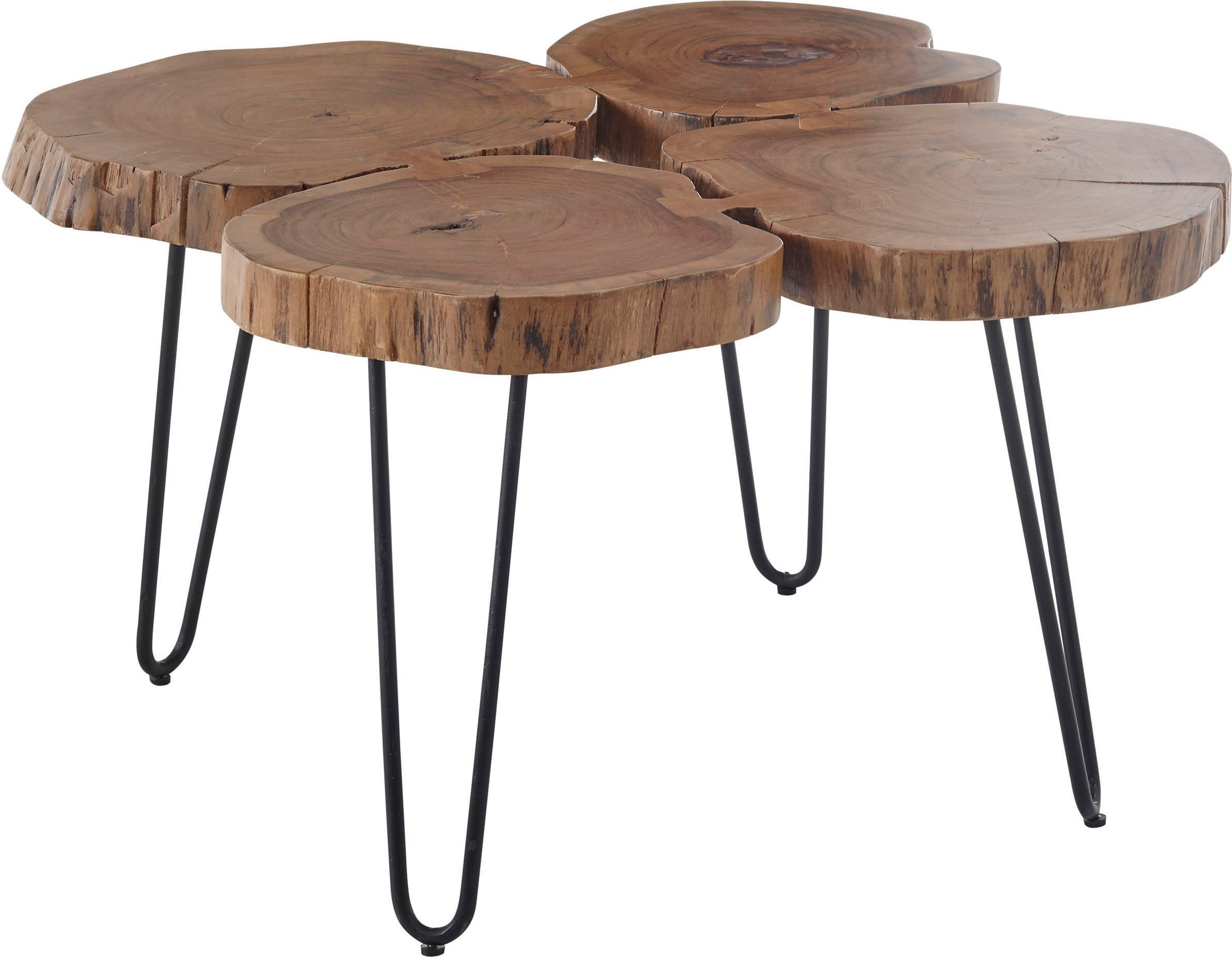 Stolkom Sp.z.o.o. Couchtisch Cole, Massivholz Akazie, Wahlweise Couchtisch günstig online kaufen