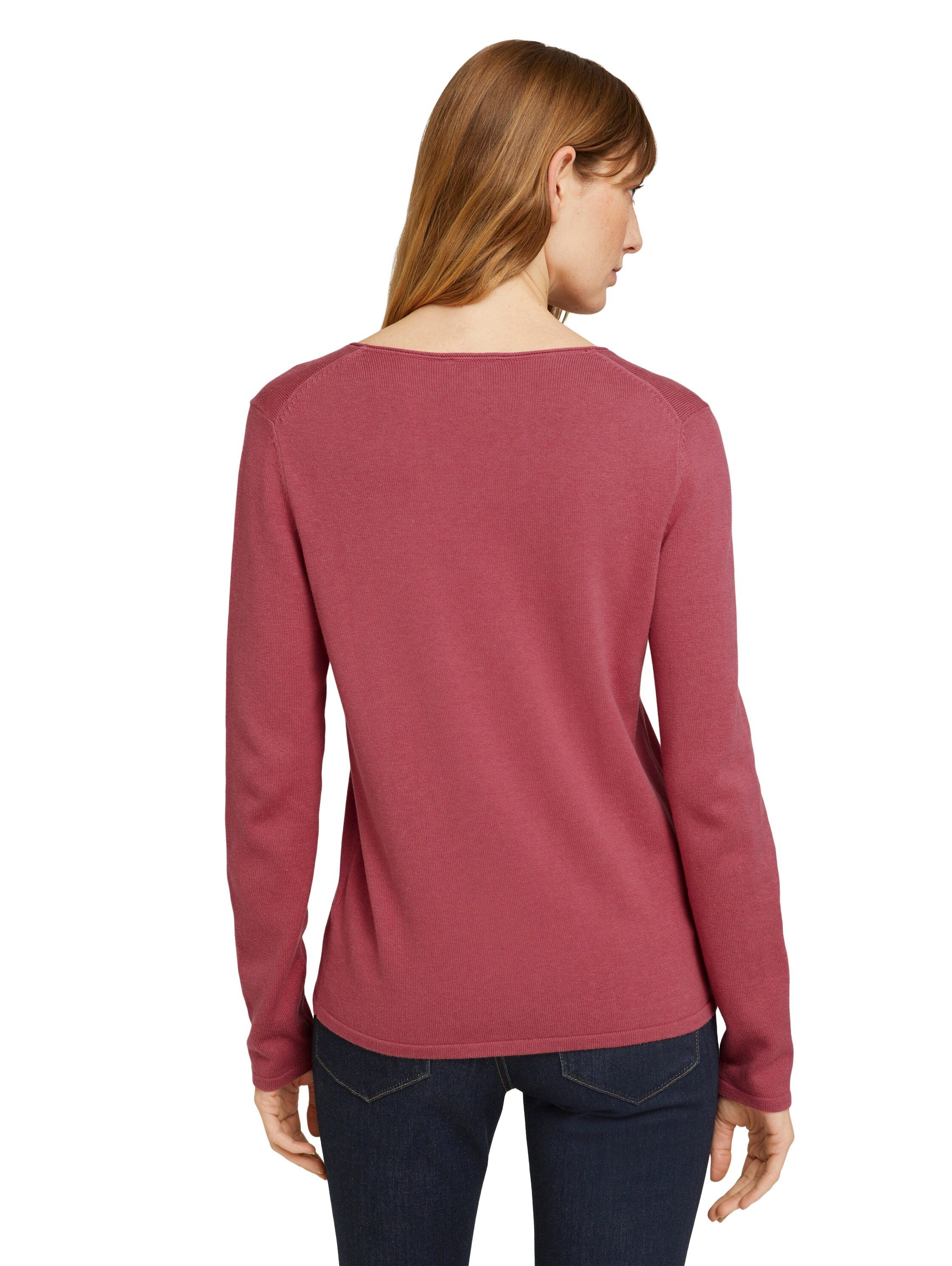 TOM TAILOR V-Ausschnitt-Pullover Regular mit V-Ausschnitt
