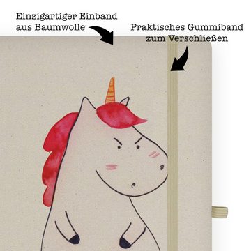 Mr. & Mrs. Panda Notizbuch Einhorn Wut - Transparent - Geschenk, Unicorn, Tagebuch, Pegasus, Adr Mr. & Mrs. Panda, Umweltfreundlich