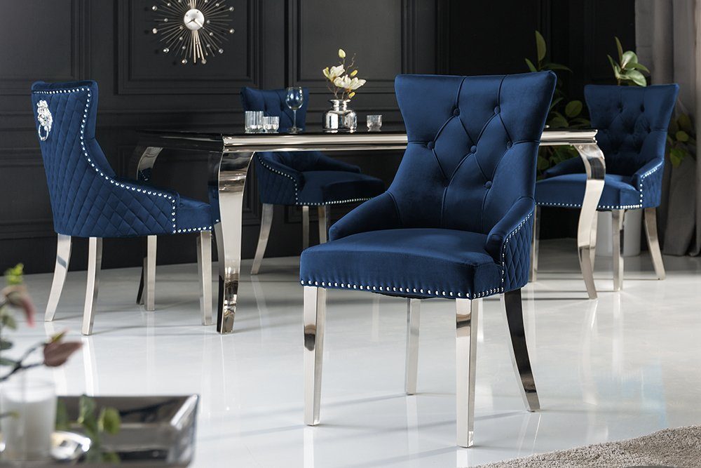 riess-ambiente Polsterstuhl CASTLE DELUXE royalblau / günstig online kaufen