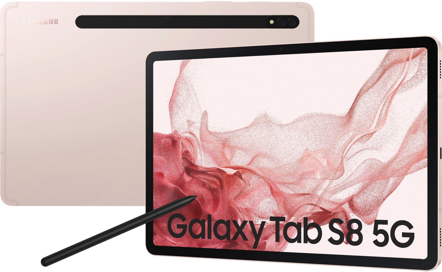 Pink Tab GB, S8 Tablet (11", Galaxy 128 Android, 5G) Samsung 5G Gold