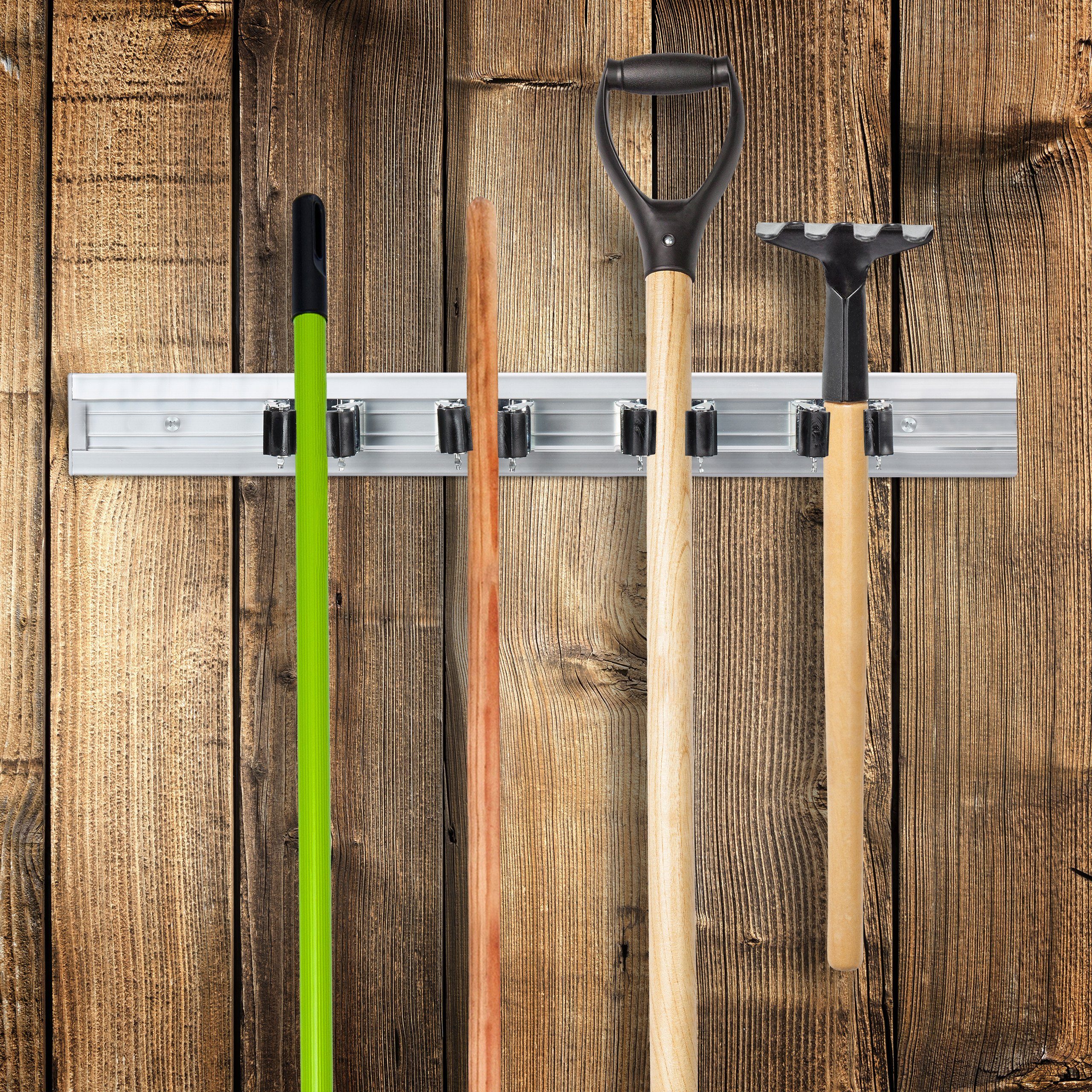 relaxdays Gartengerätehalter Gerätehalter Wandhalterung