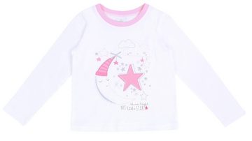 Sarcia.eu Pyjama Weiß-pinkes Pyjama Schlafanzug mit Sternen gemustert 18-24 Monate