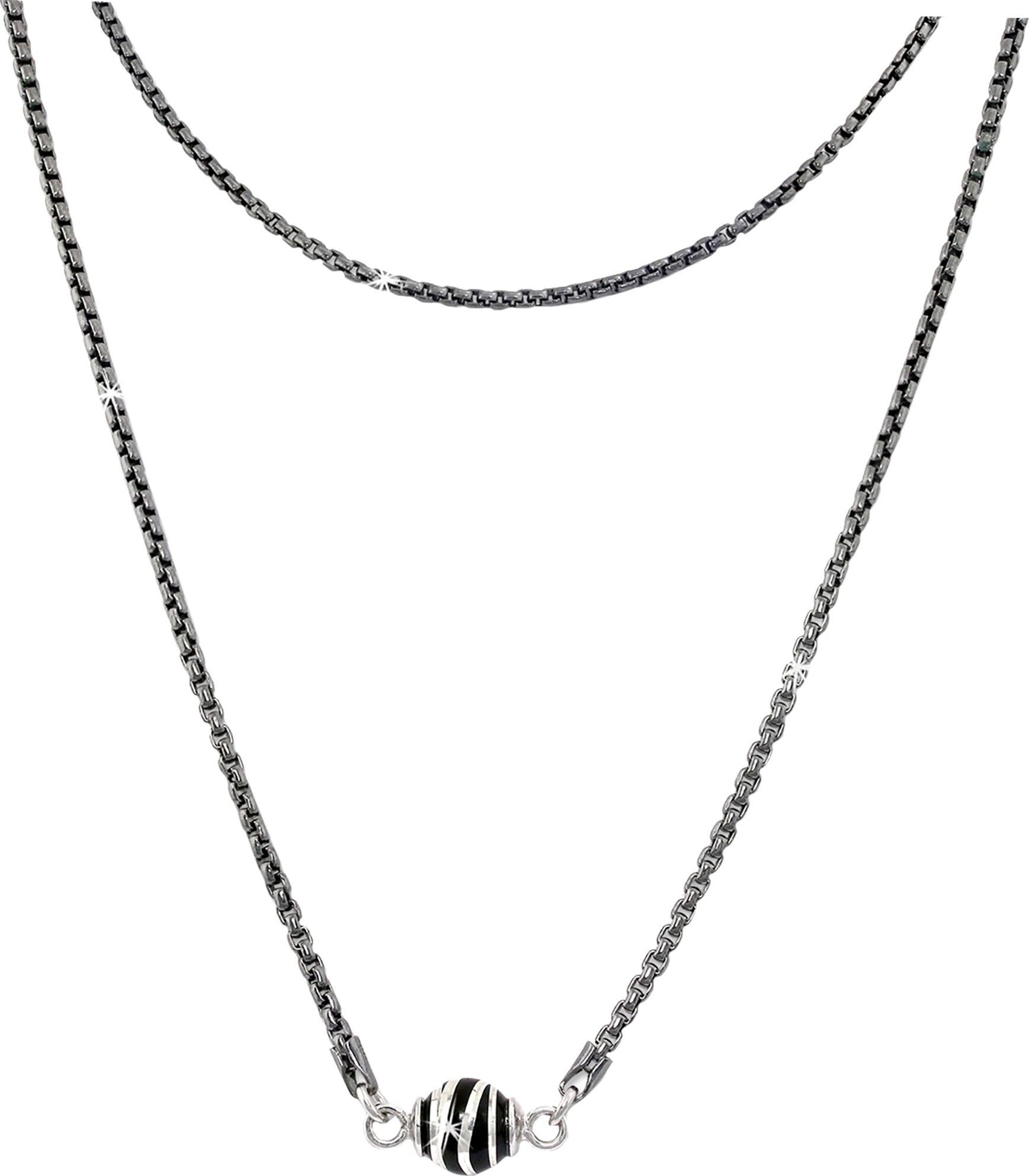 SilberDream Silberkette SilberDream Kugel Halskette silber, Halsketten (Kurgel) ca. 46cm, 925 Sterling Silber, Farbe: silber, schw