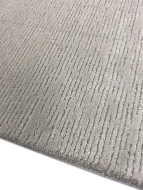 Teppich Combo 7050, RESITAL The Voice of Carpet, rechteckig, Höhe: 10 mm, Kurzflor, Uni Farben, mit Fransen, Hoch-Tief-Struktur, Wohnzimmer