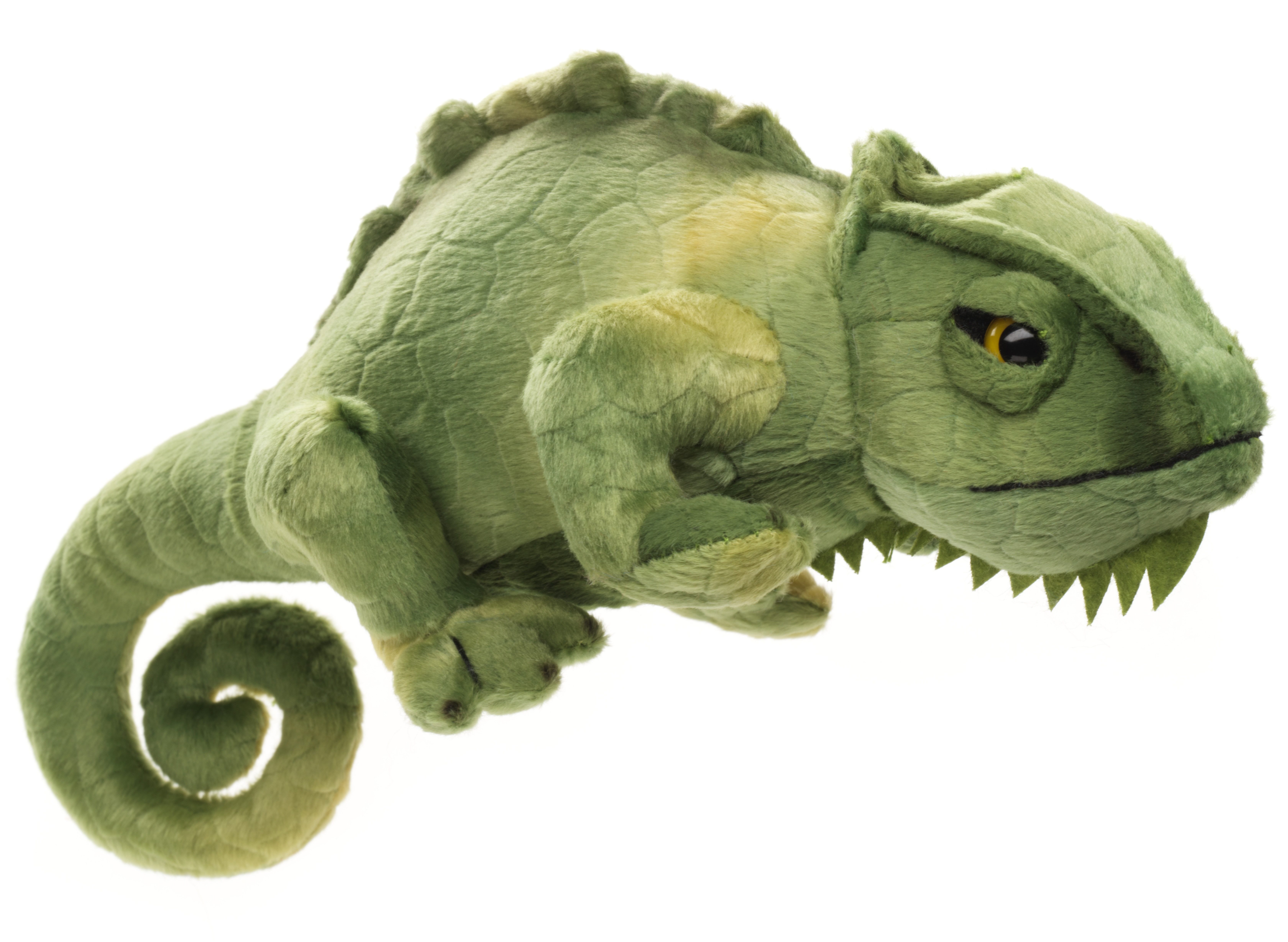 Uni-Toys Kuscheltier Chamäleon grün - 28 cm (Länge) - Plüsch-Reptil - Plüschtier, zu 100 % recyceltes Füllmaterial
