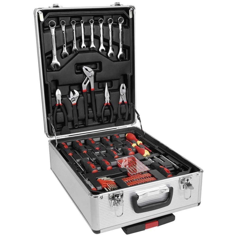 WorkPro Werkzeugset Trolley-Koffer bestückt WP1050, im Koffer, mit Rollen