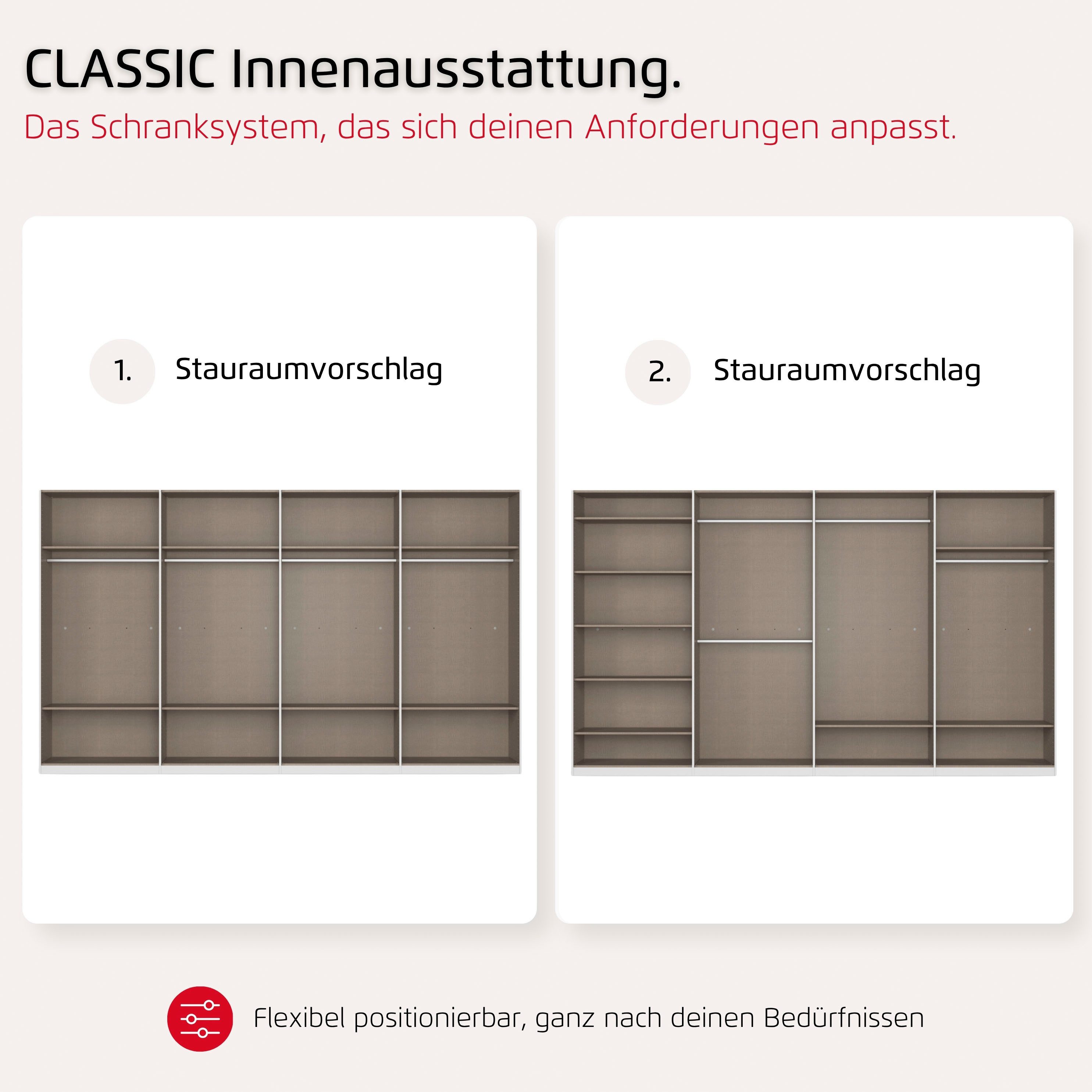 rauch Kleiderschrank Schlafzimmer Garderobe Kinderzimmer WELTNEUHEIT TYNDA by rauch-ONE (3 Ausstattungsvarianten - Breiten 47-405 cm, Höhen 187/212/231 cm) PATE – Bild 5 von 5