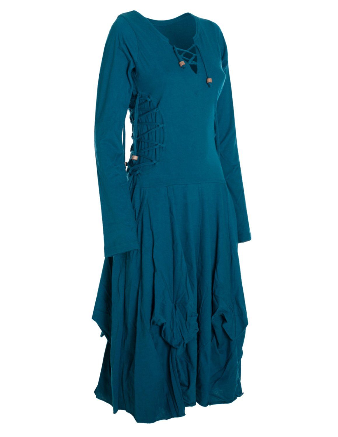 Vishes Midikleid Langes Langarm Bio Ballonkleid günstig online kaufen