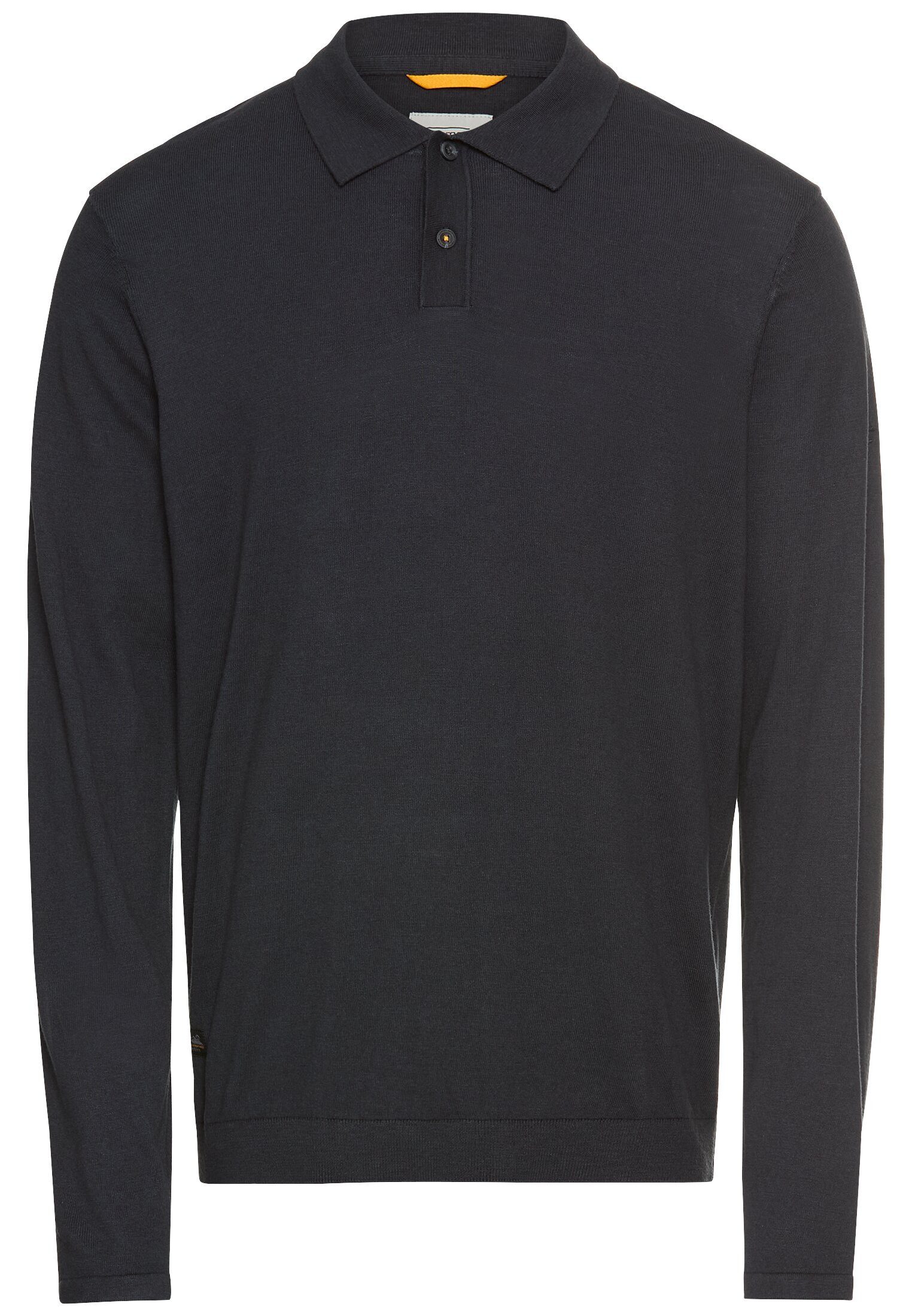 camel active Langarm-Poloshirt mit Rippbündchen günstig online kaufen