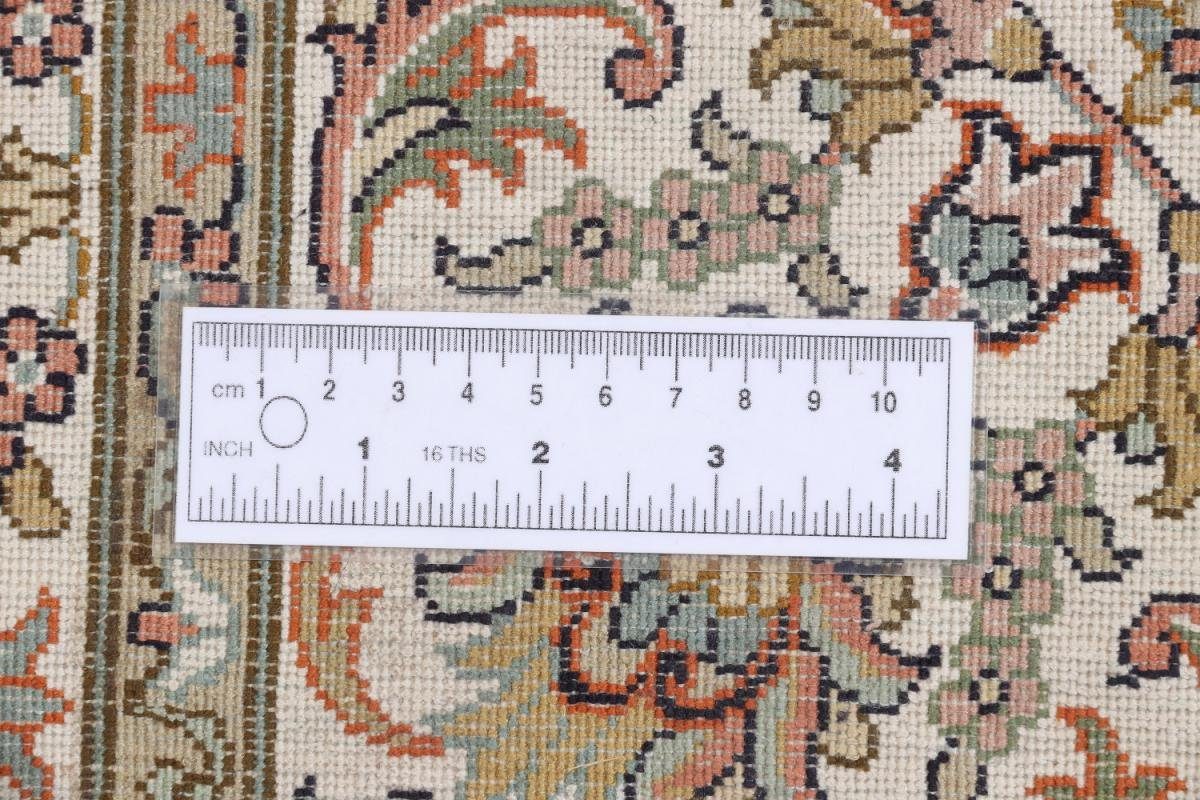 Trading, Orientteppich, Seidenteppich Handgeknüpfter Kaschmir rechteckig, Höhe: Nain 204x253 mm 4 Seide