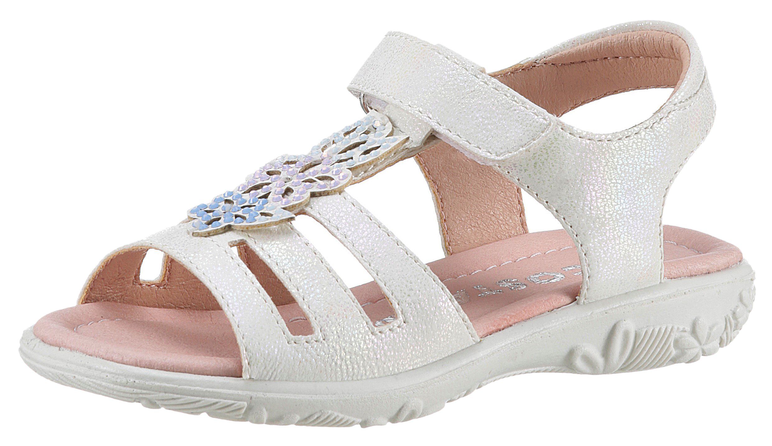 Ricosta Celina WMS: mittel Sandale, Sommerschuh, Klettschuh, Sandalette, mit Glitzersteinchen