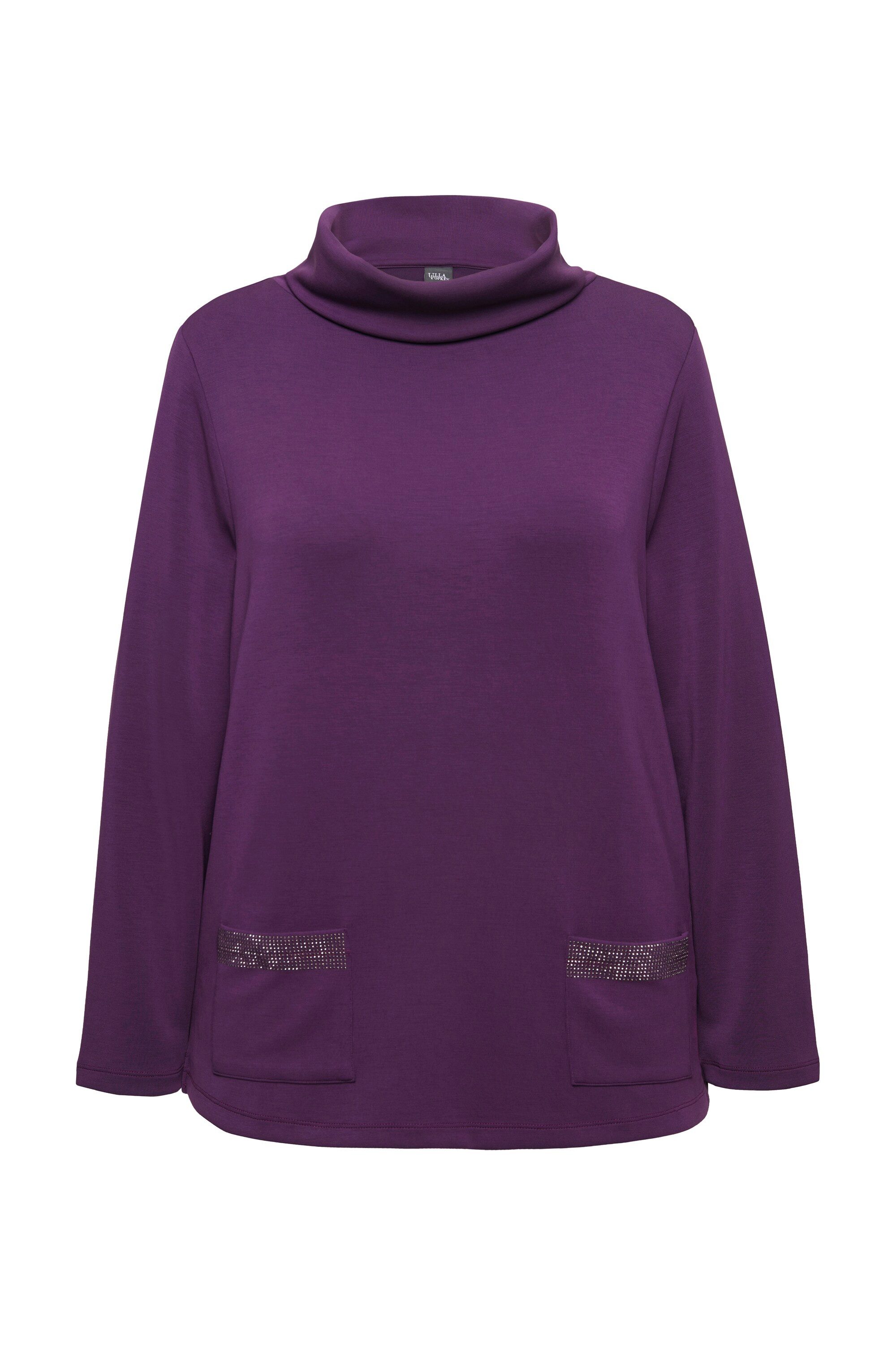 Ulla Popken Sweatshirt Sweatshirt Ziersteintaschen Boxy günstig online kaufen