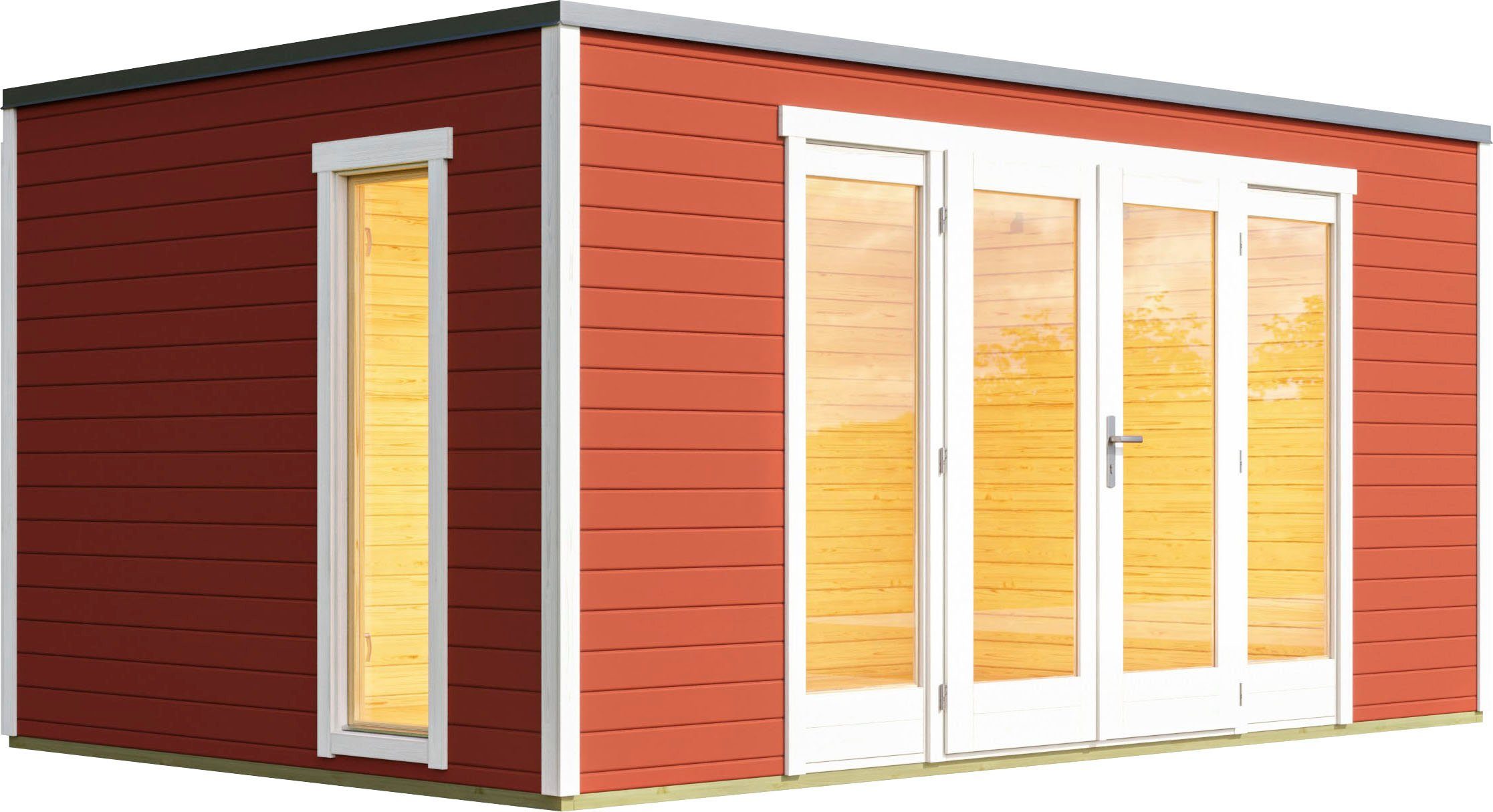 LASITA MAJA Gartenhaus PALERMO 2, BxT: 450x302 cm, (Set, inkl. Fussbodenbretter zum verlegen)