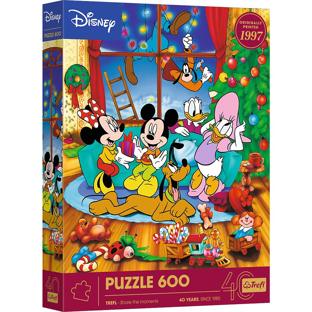 Trefl Puzzle Trefl, Disney Mickeys Weihnachten, Trefl 40 Jahre, 600 Teile Puzzle, 600 Puzzleteile, Jubiläums-Edition