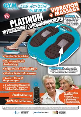 Gymform® Shiatsu-Fußmassagegerät Leg Action Platinum + Foot Pumice, Fußpflege Spar Set, Geschenkset mit Hornhautentferner, Durchblutungsstörungen bekämpfen, Wellness für die Füße & Beine
