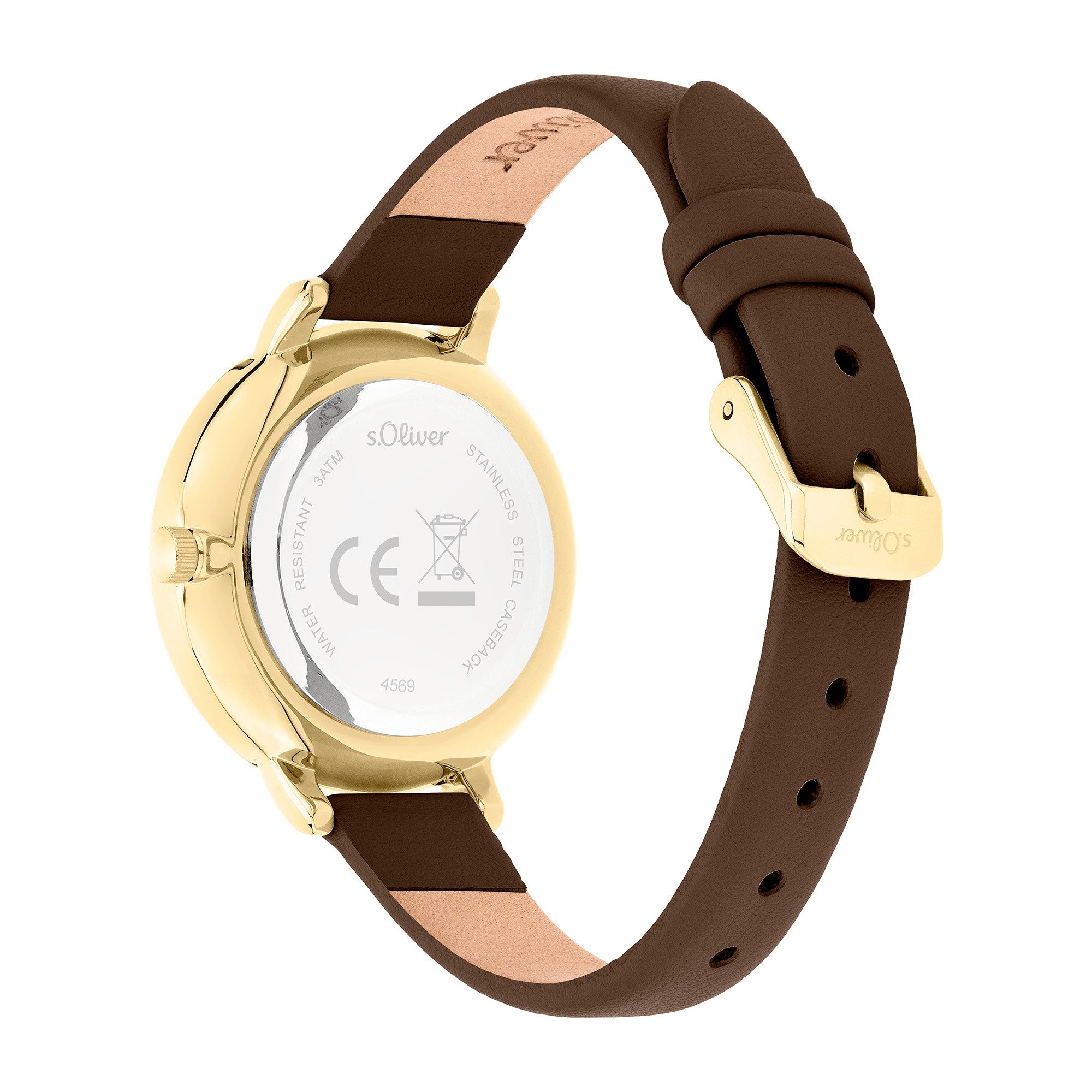 s.Oliver Quarzuhr Lovely Time SO-4569-LQ, Armbanduhr, Damenuhr, analog