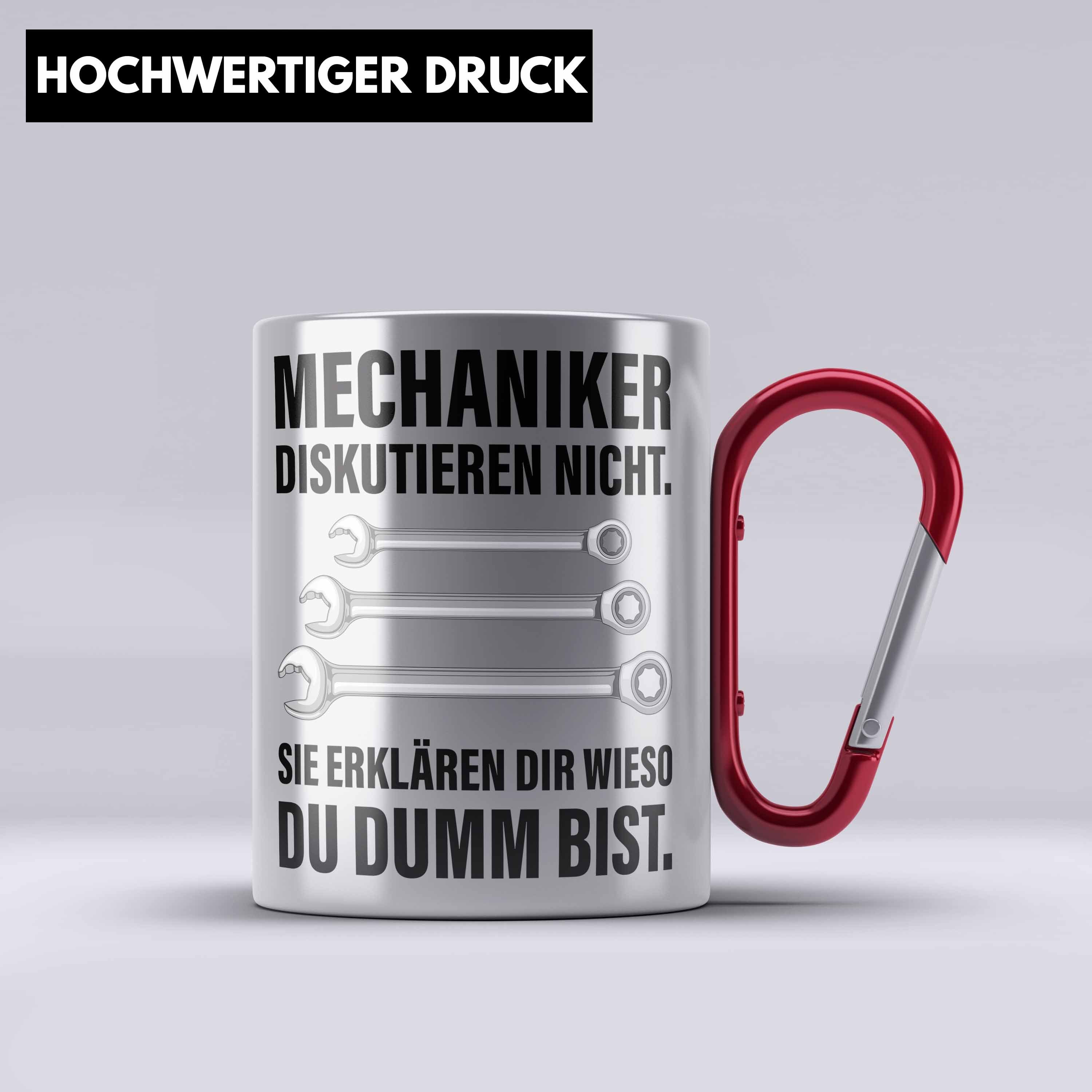 Trendation Thermotasse KFZ Mechaniker Geschenk Lustig Edelstahl Tasse Automechaniker Mechatro