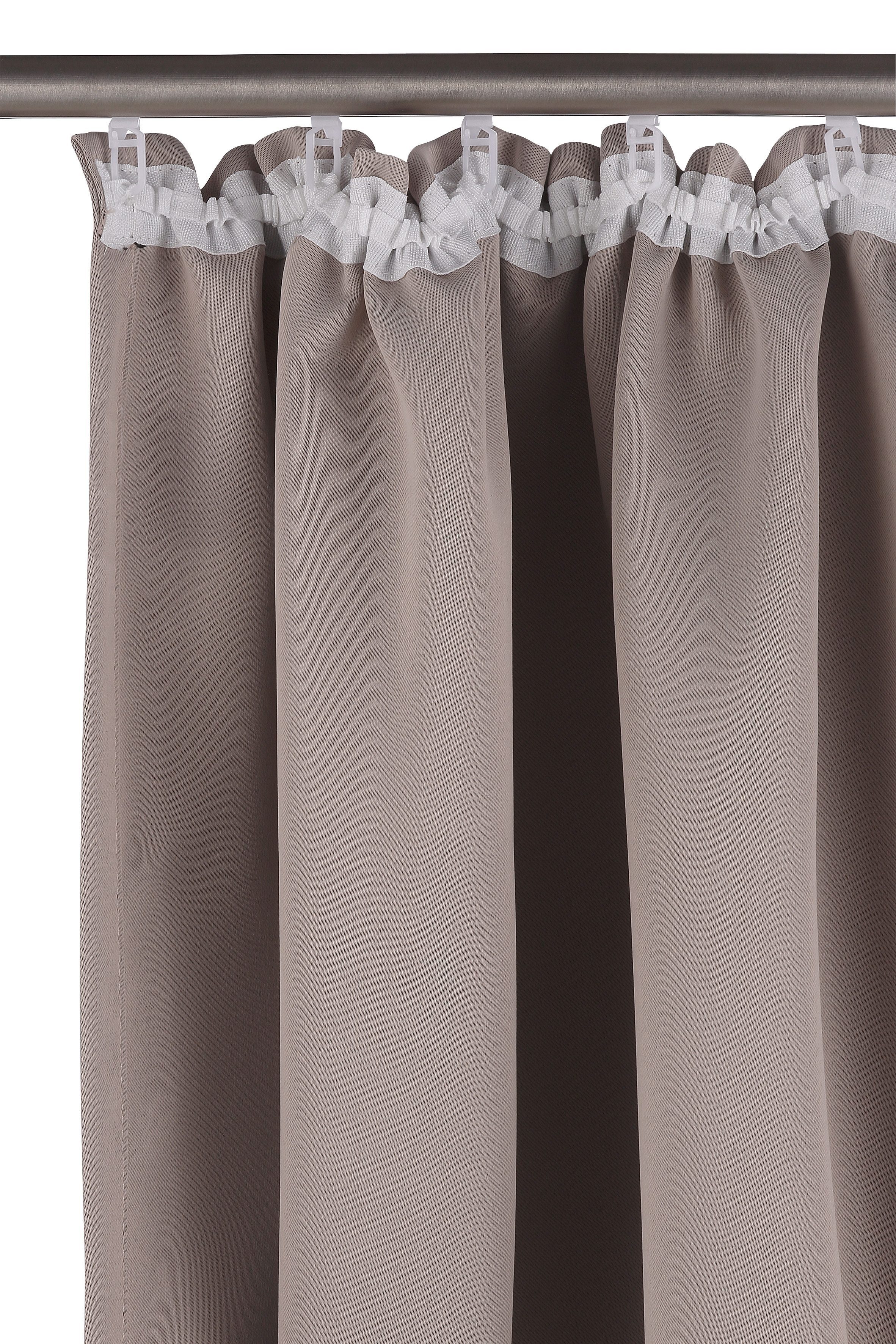 OTTO home Verdunkelungsvorhang Solana, Gardinen mit Kräuselband, Vorhänge, Wohnzimmer, modern, (2 St), Kräuselband, verdunkelnd, 2er-Set Verdunklungsvorhang mit Thermofunktion, Bestseller, einfarbig