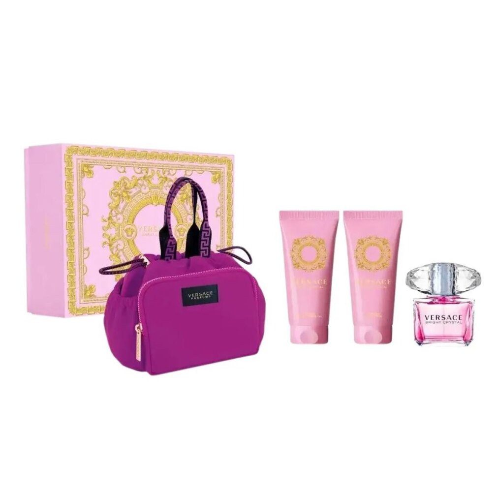Versace Körperpflegeduft Bright Crystal Eau De Toilette Spray 90ml Set 4 Parti