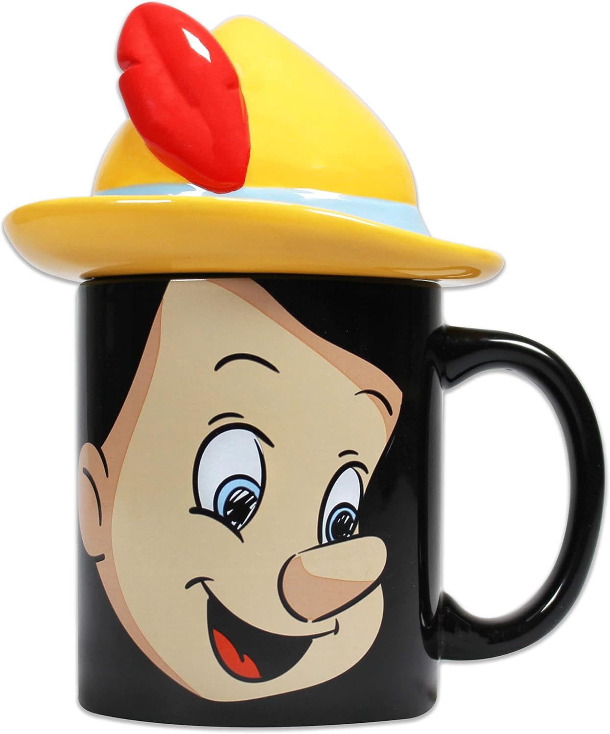 Half Moon Bay Tasse Disney 3D Tasse Pinocchio, abnehmbarer Deckel, Shaped Look