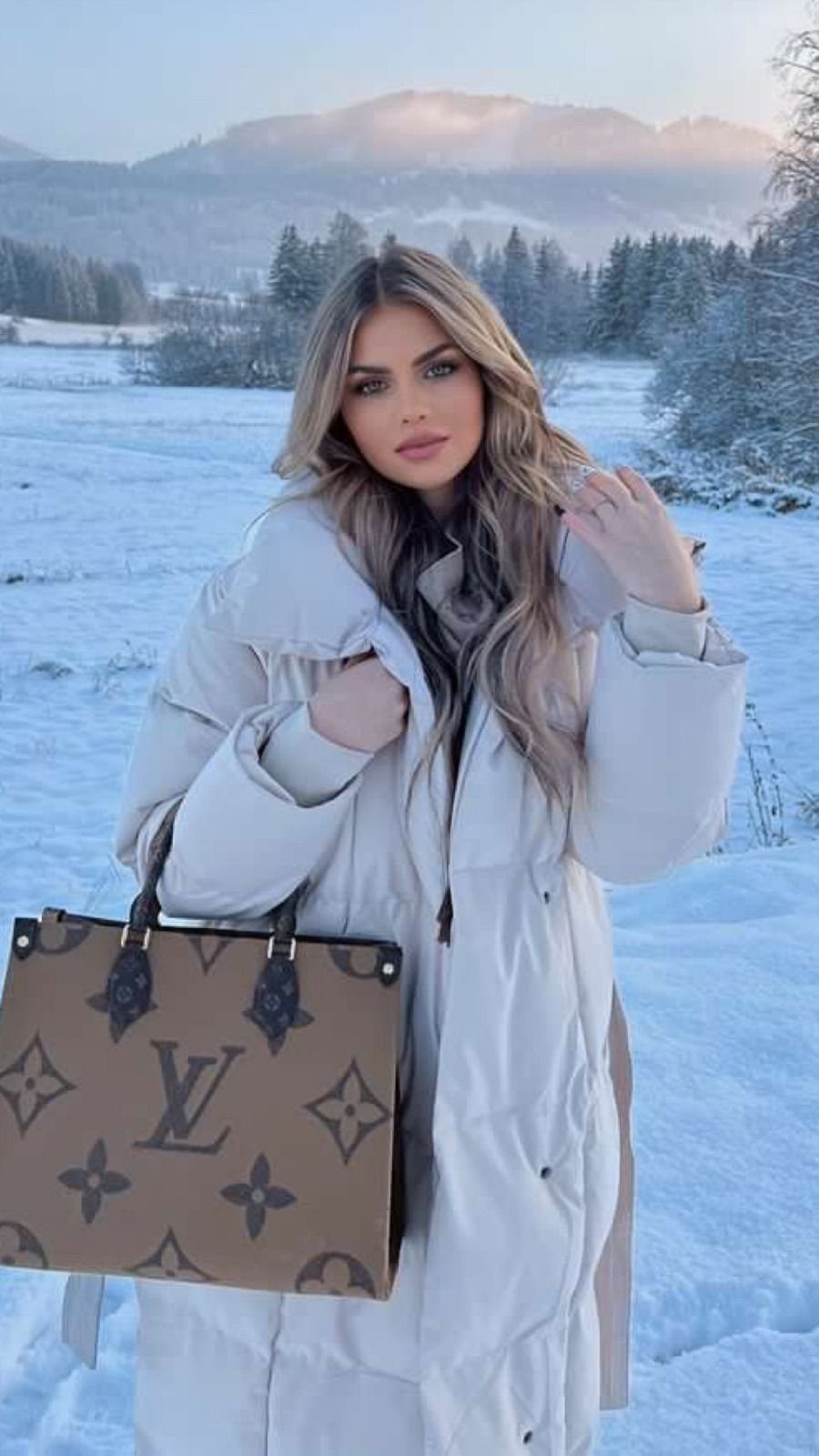 Copperose Winterjacke Oversize Winterparka Steppmantel Parka mit Gürtel Taillengürtel mit Knopfleiste knöchellanger Mantel mit großem Kragen