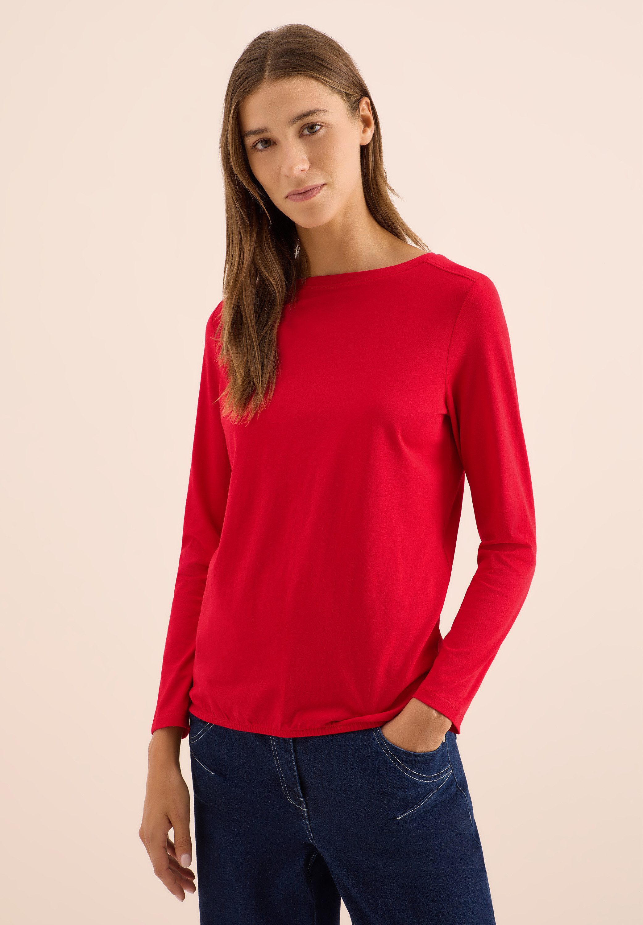 CECIL Langarmshirt aus reiner Baumwolle